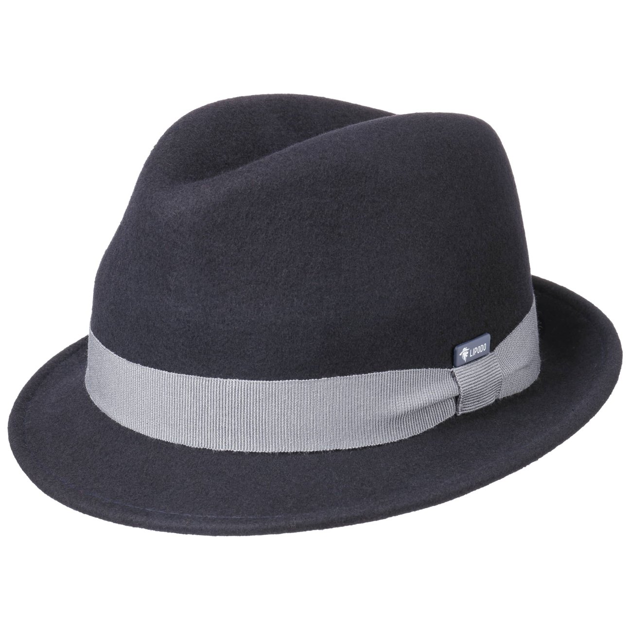 Lipodo Blue Kids Wool Felt Trilby Hat By