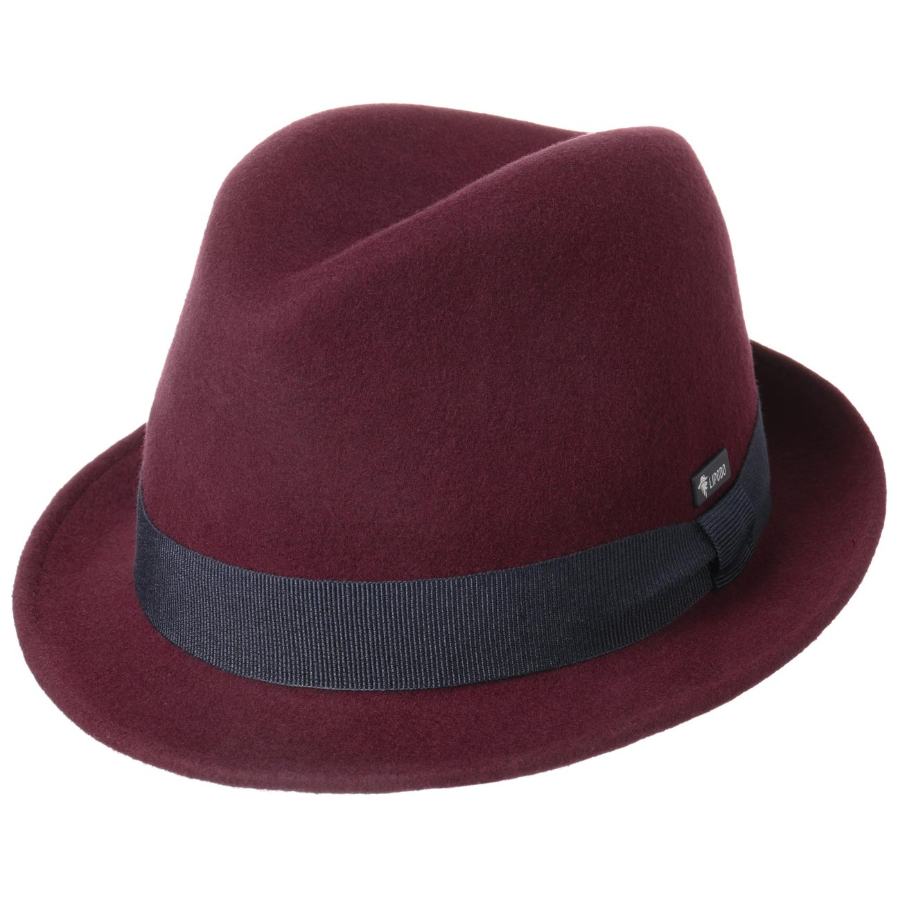 Lipodo Bordeaux Kids Wool Felt Trilby Hat By