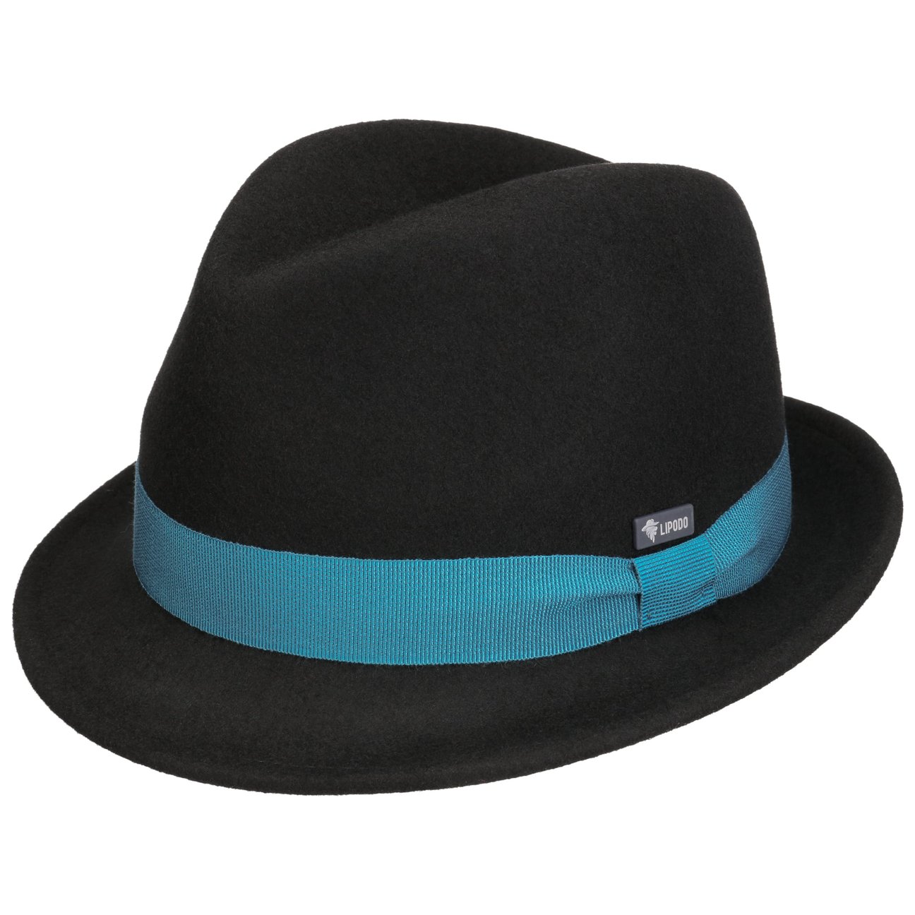 Lipodo Black Kids Wool Felt Trilby Hat By