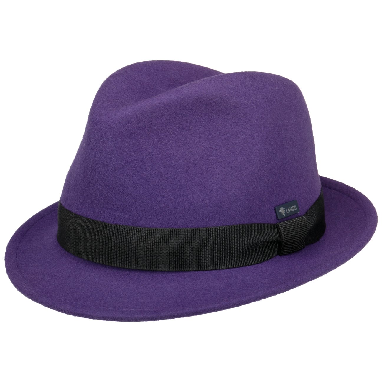 Lipodo Purple Kids Wool Felt Trilby Hat By
