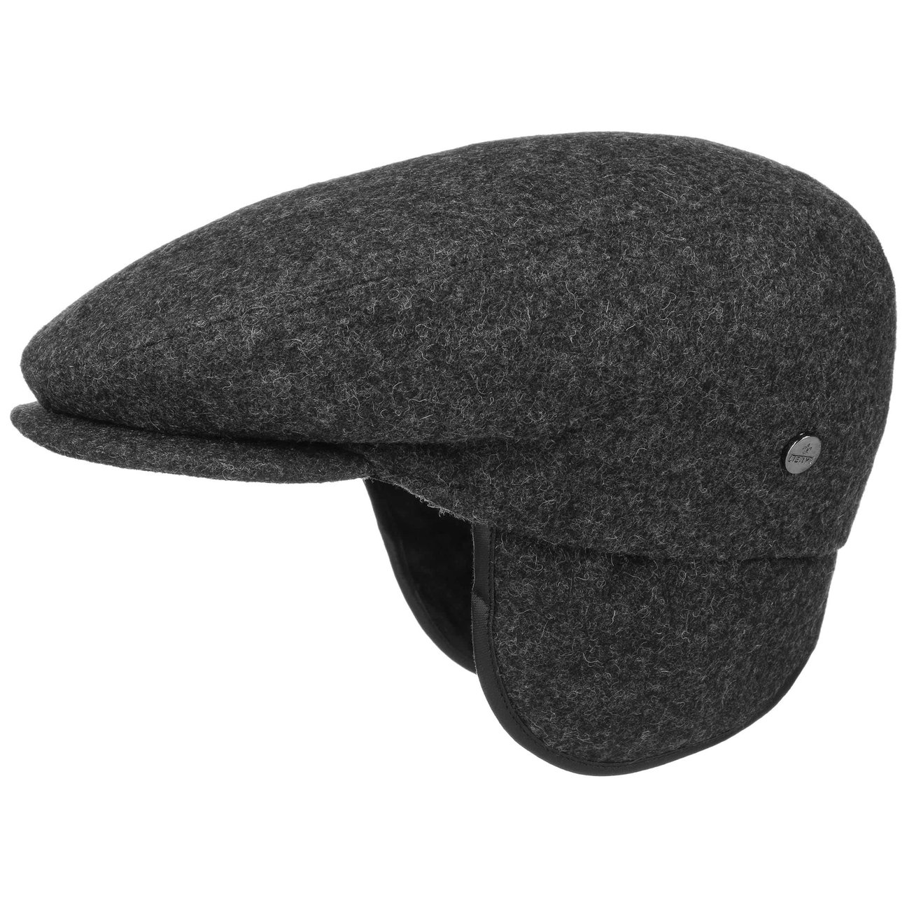 Lierys Women's Anthracite Teflon Flat Cap With Earflaps By