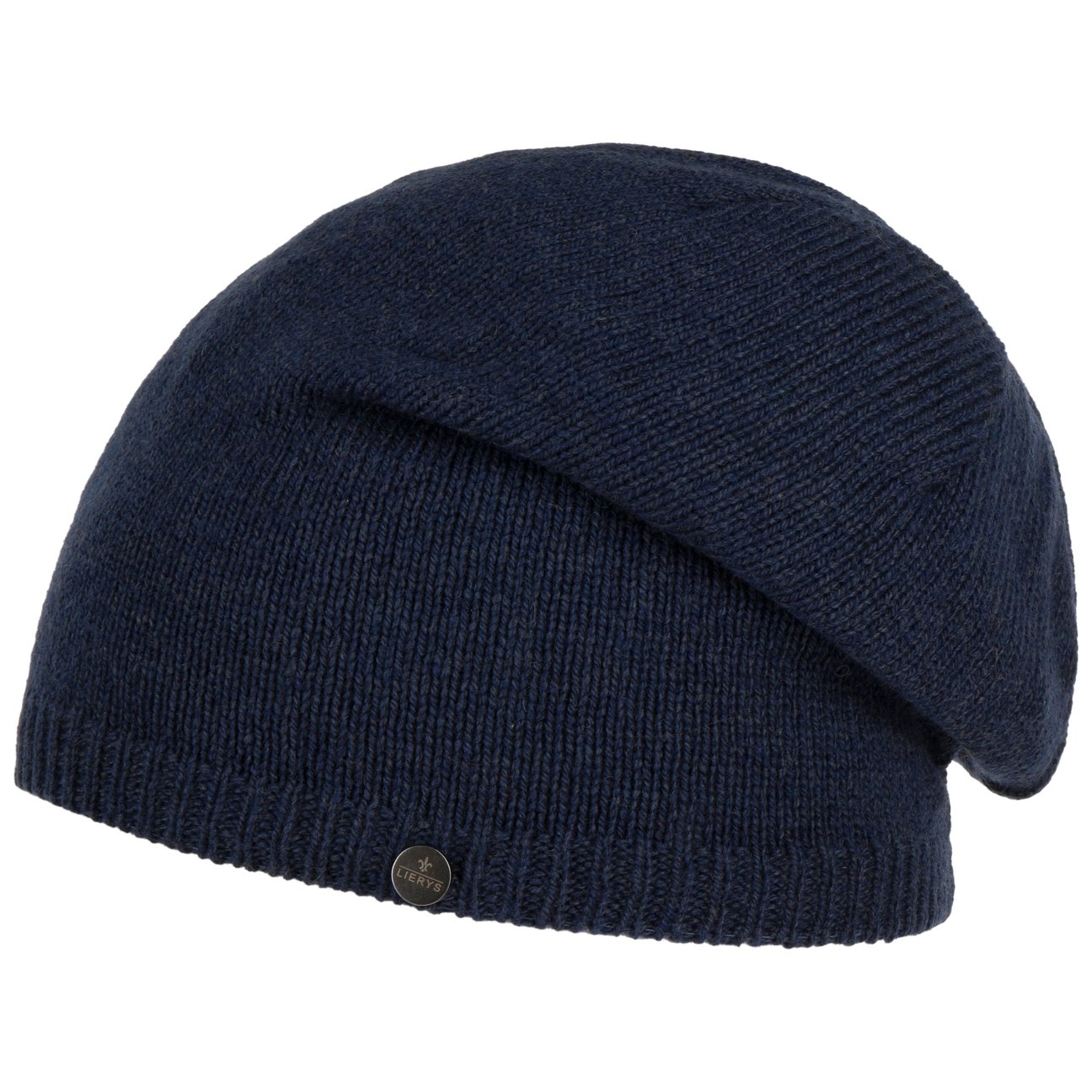 Lierys Women's Navy Merino Cashmere Long Beanie By