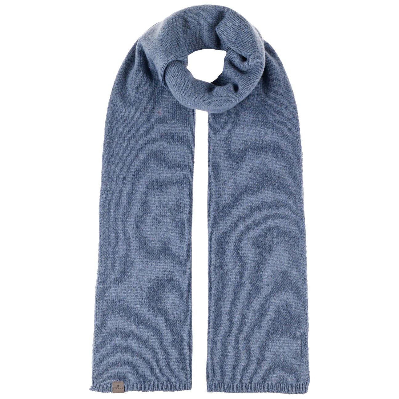 Lierys Women's Blue Merino Cashmere Knit Scarf By