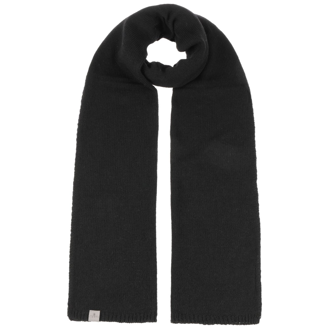 Lierys Women's Black Merino Cashmere Knit Scarf By