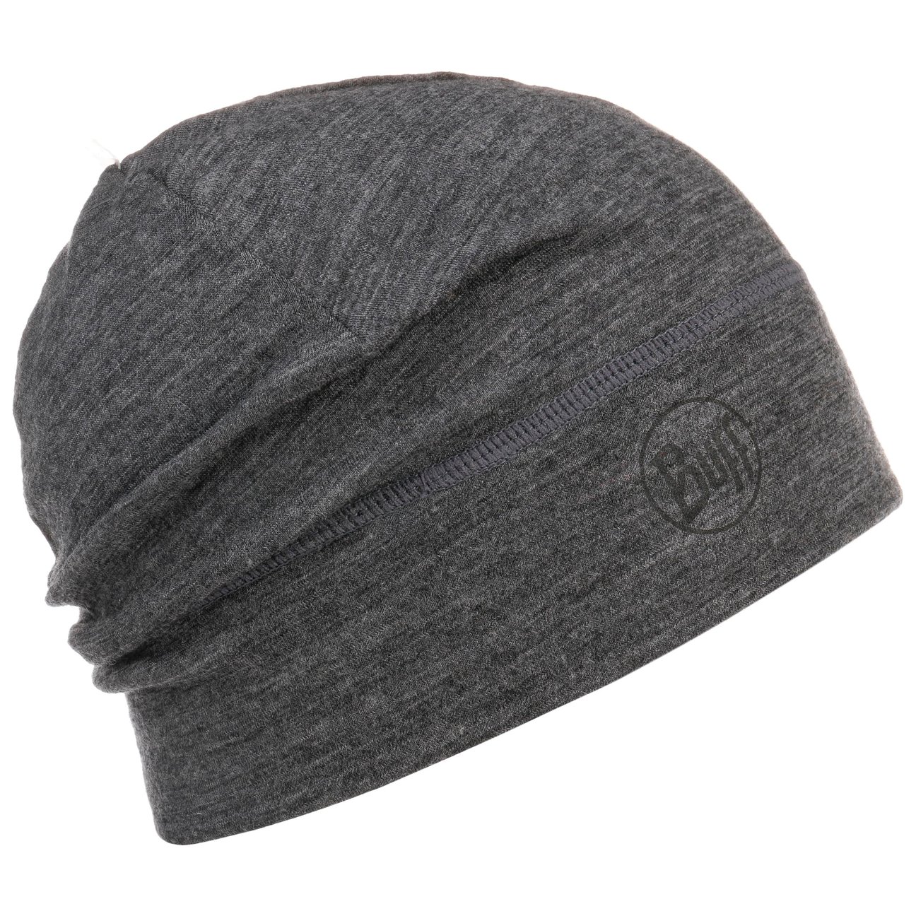Buff Merino Lightweight Beanie Solid Grey 100% Merino Wool Hat - Image 6
