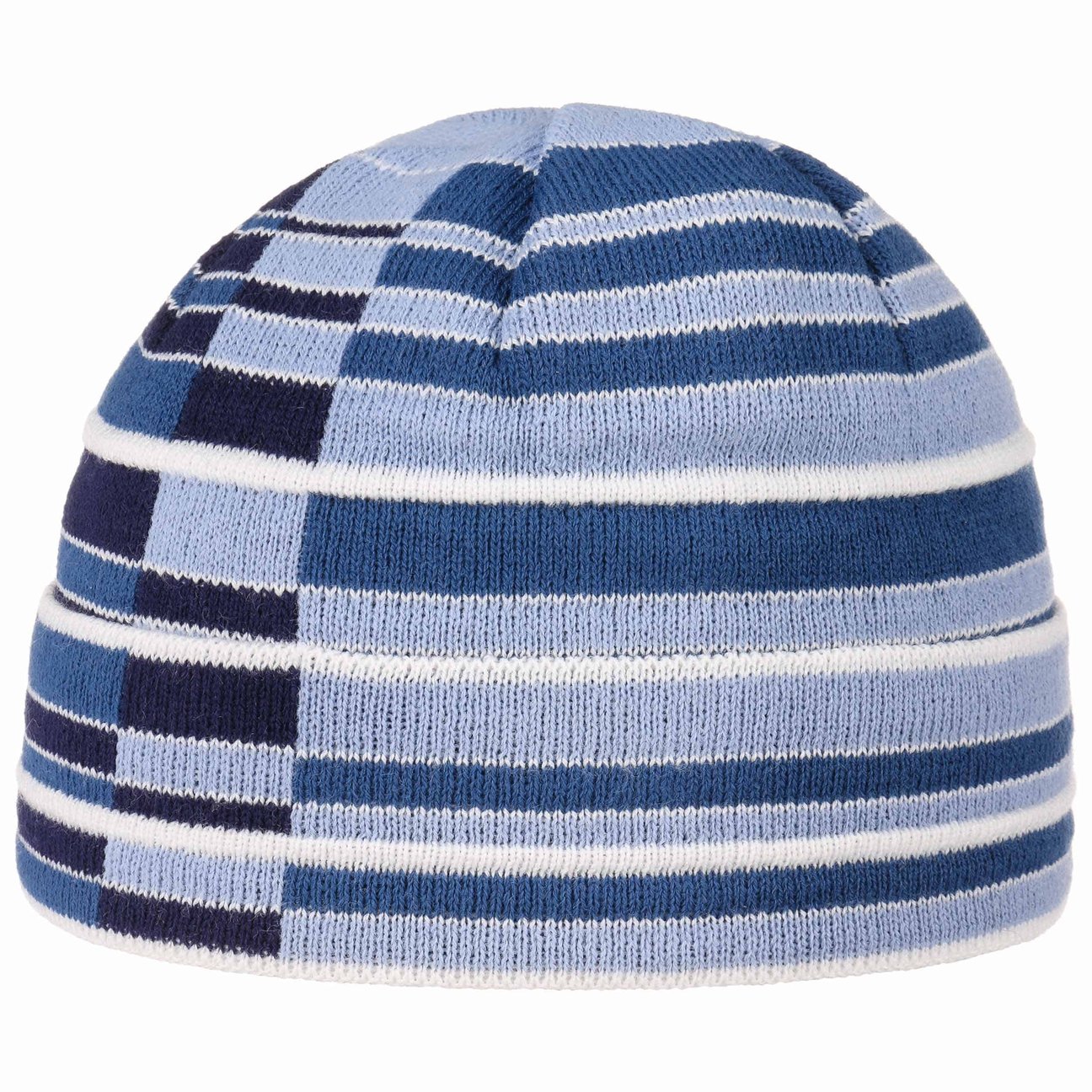 Hatshopping.co.uk Blue Rigato Kids Knit Hat With Cuff