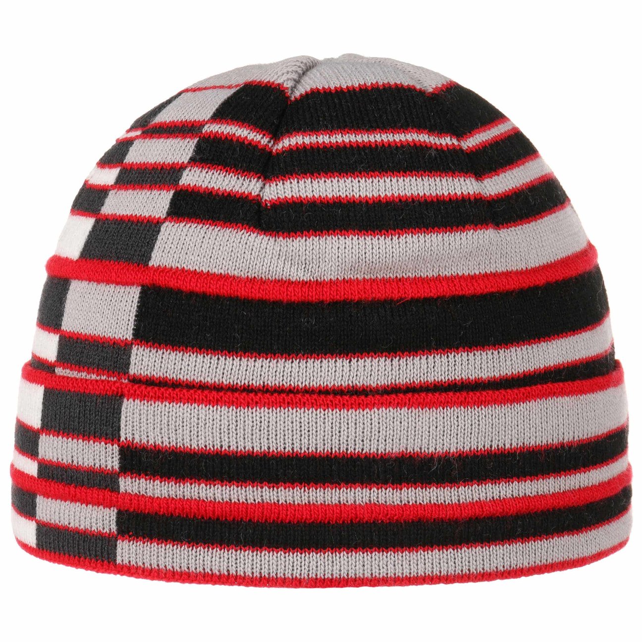 Hatshopping.co.uk Red Rigato Kids Knit Hat With Cuff