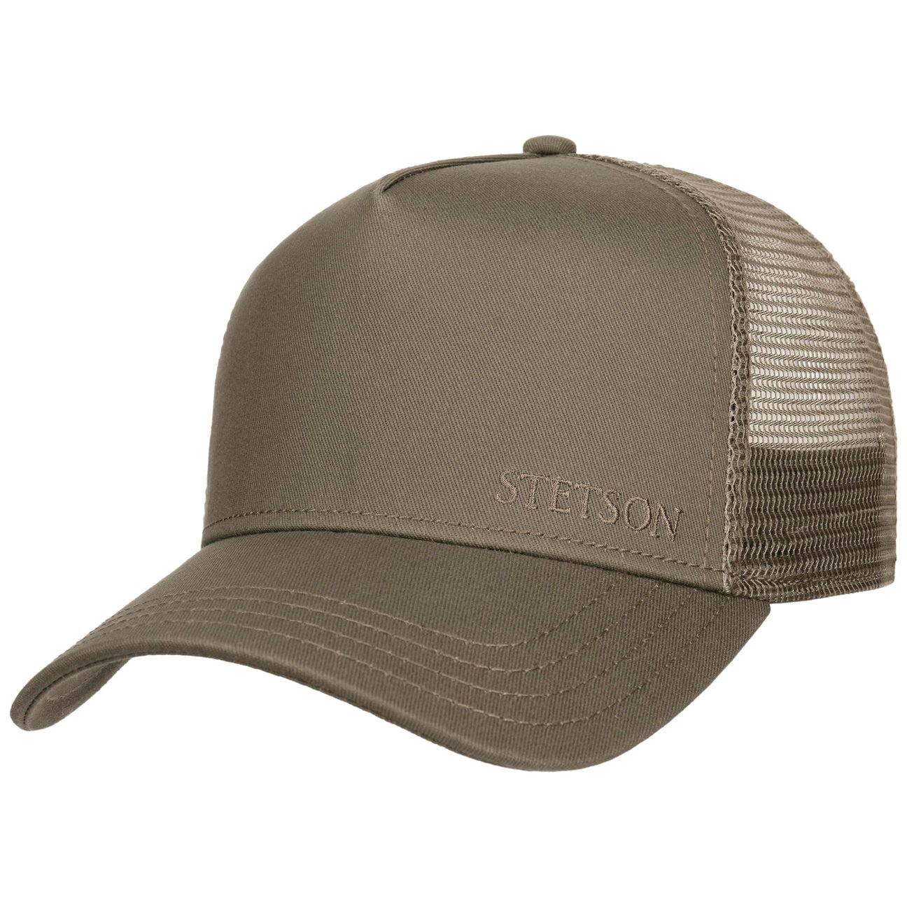 Stetson Unisex Khaki Classic Cotton Trucker Cap By