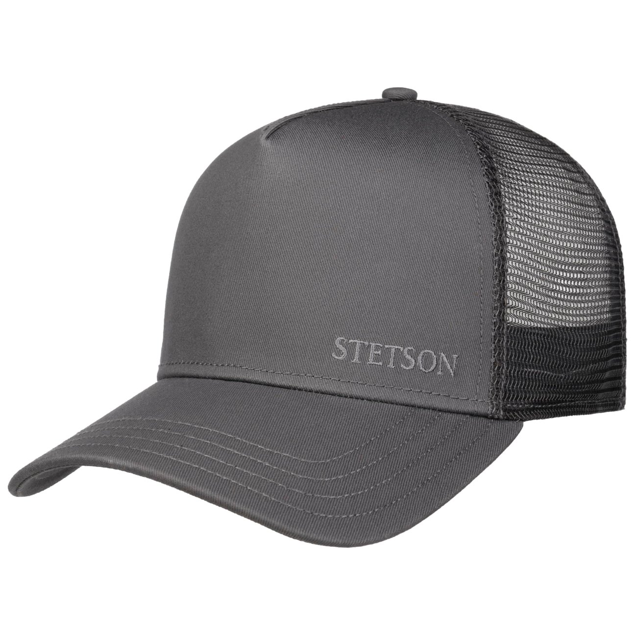 Stetson Unisex Grey Classic Cotton Trucker Cap By