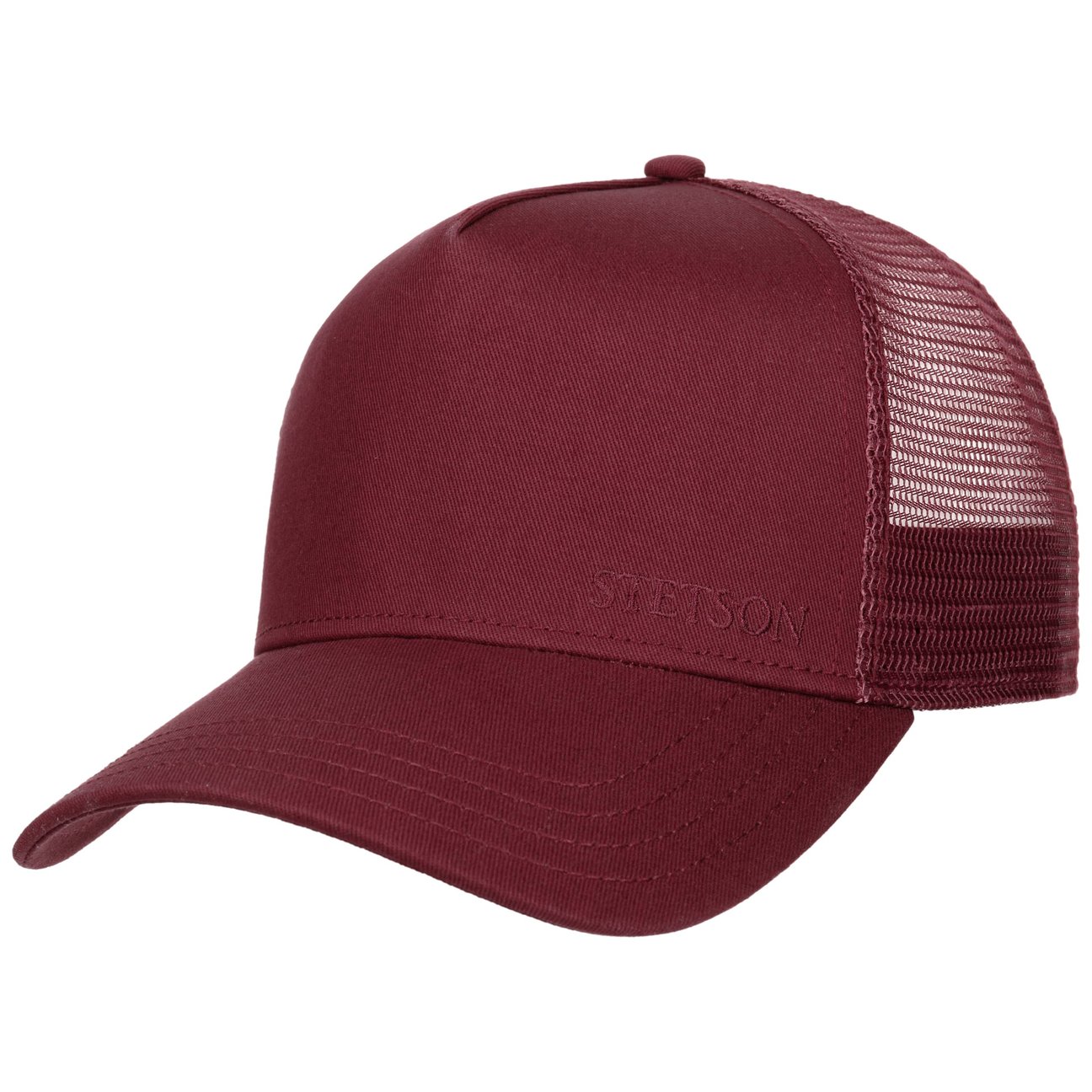 Stetson Unisex Bordeaux Classic Cotton Trucker Cap By