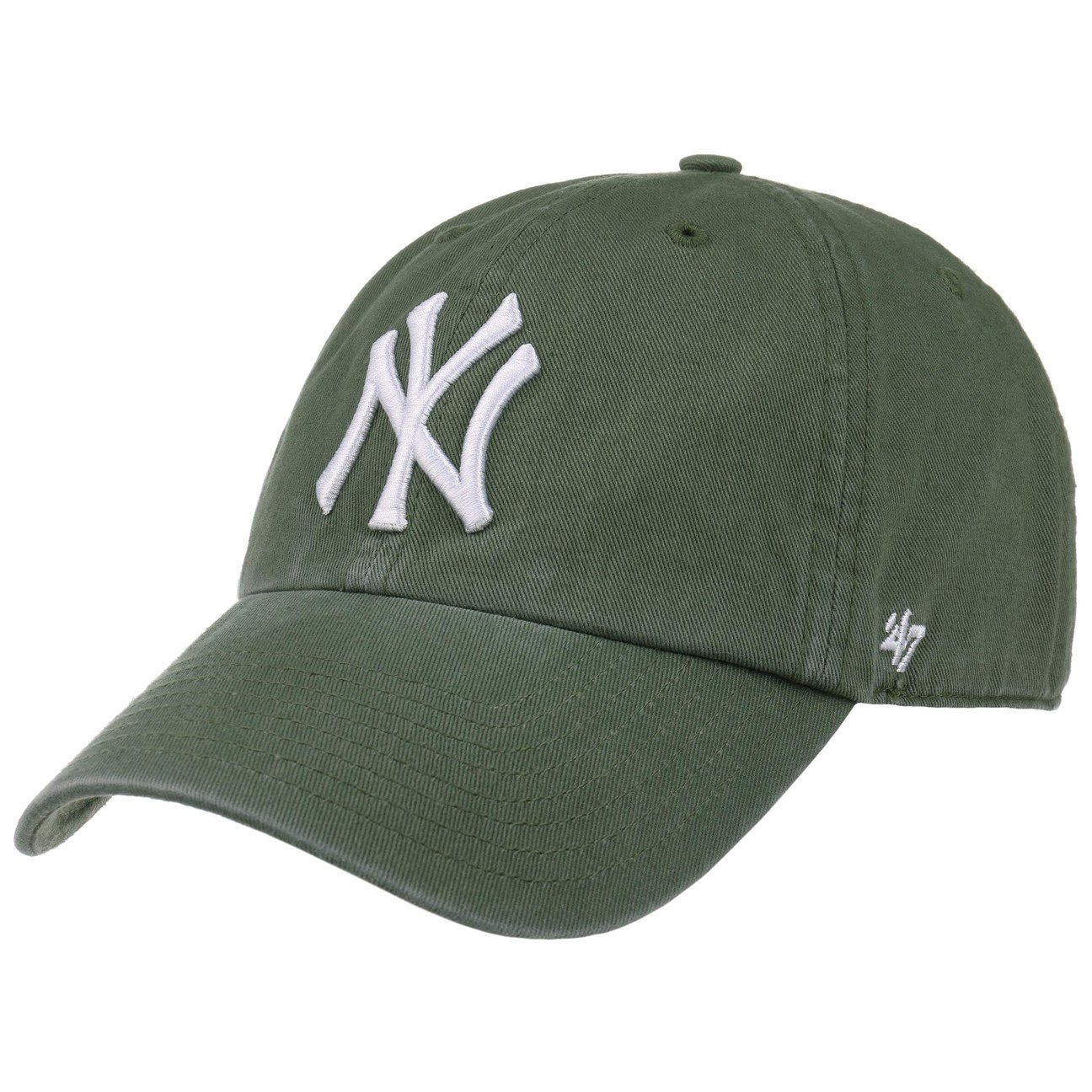 47 Brand Men's Olive Yankees Cleanup Strapback Cap By