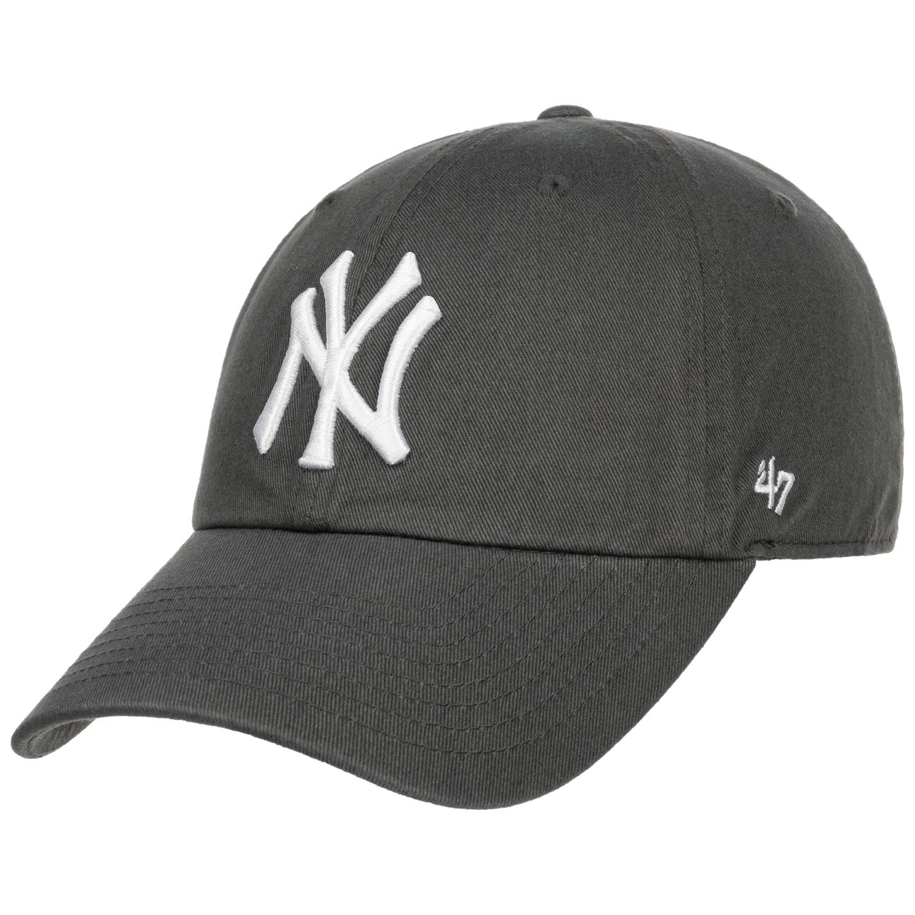 47 Brand Men's Dark Grey Yankees Cleanup Strapback Cap By