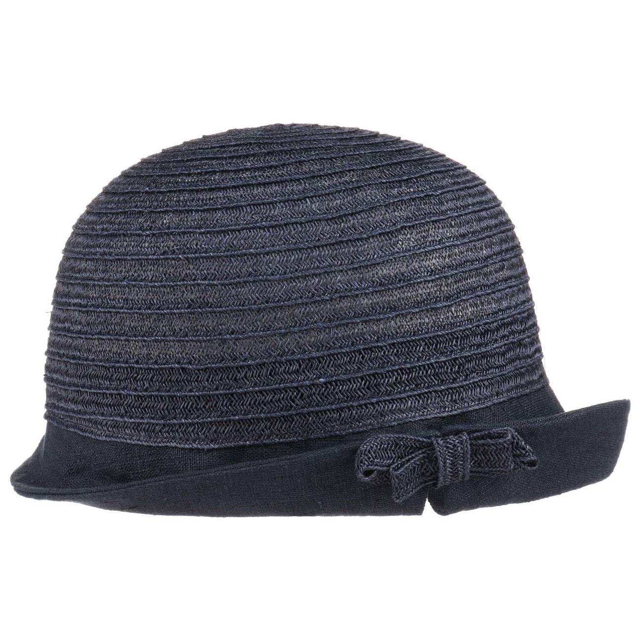 Bedacht Women's Navy Linda Hemp-Linen Cloche Hat By