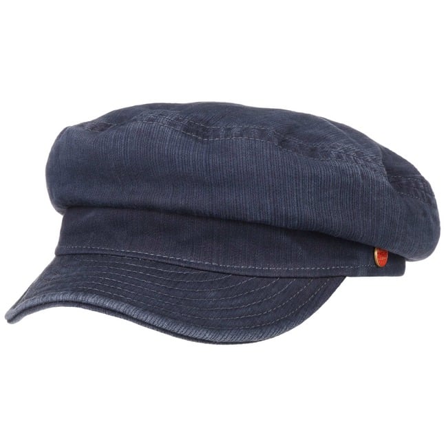 Mayser Altona Sunprotect Schipperspet Dames/Heren - Made in the EU katoenen cap dames newsboy pet met klep voor Lente/Zomer - 58 cm zwart