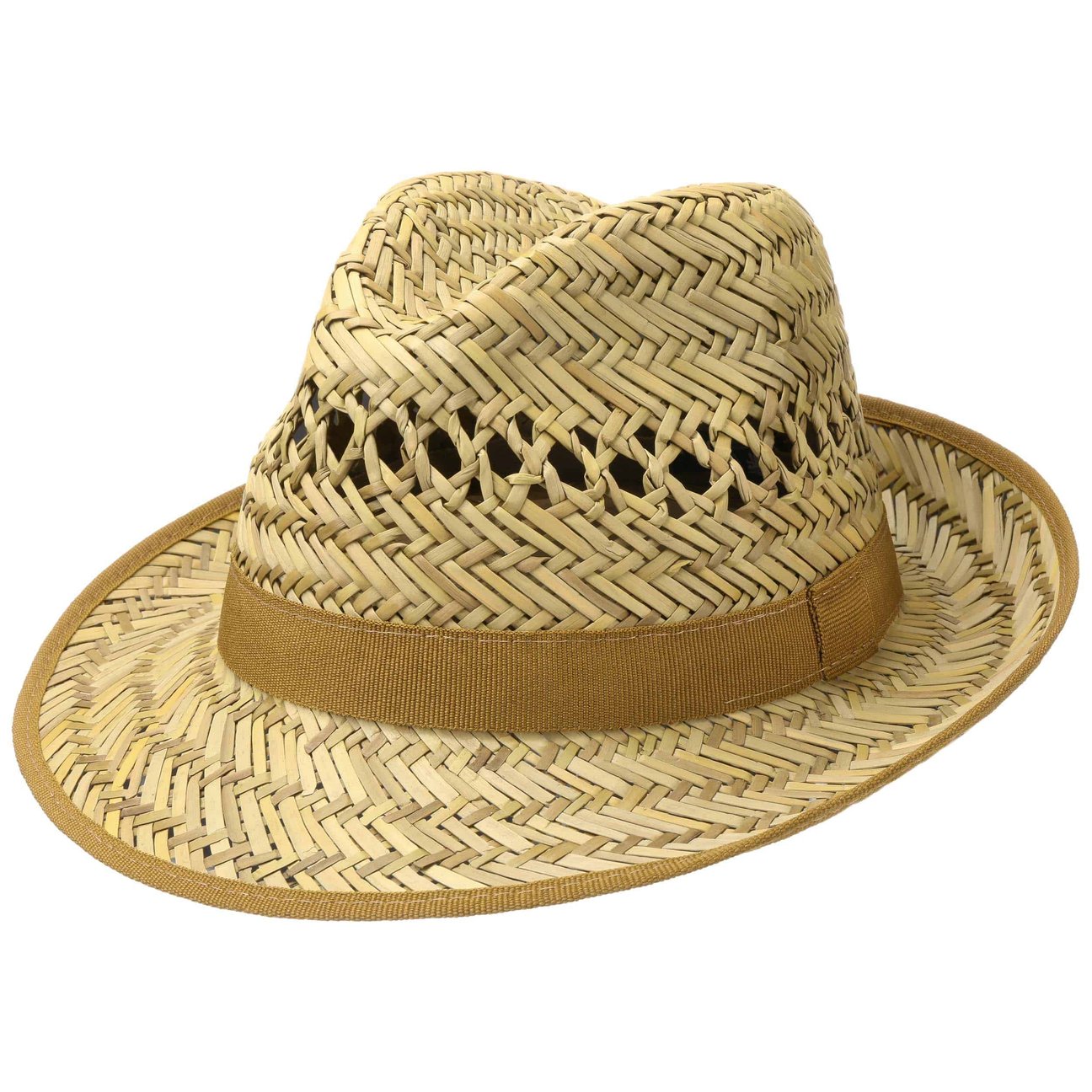 Lipodo Women's Nature Carovigno Vented Crown Straw Hat By