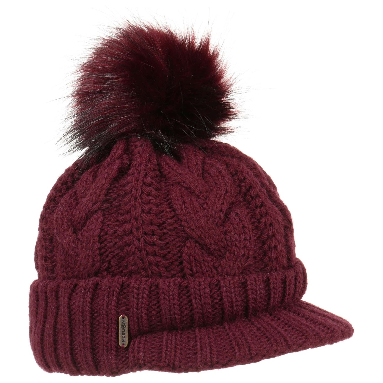 Mcburn Women's Bordeaux Britta Cable Knit Beanie By