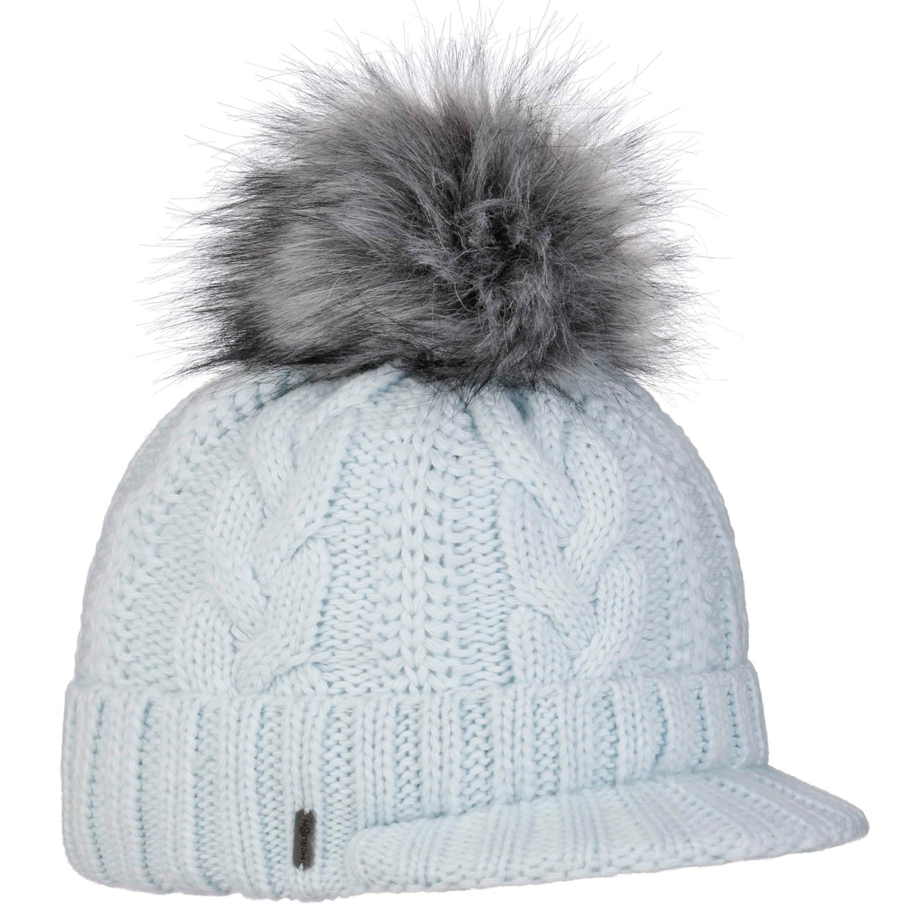 Mcburn Women's Light Blue Britta Cable Knit Beanie By