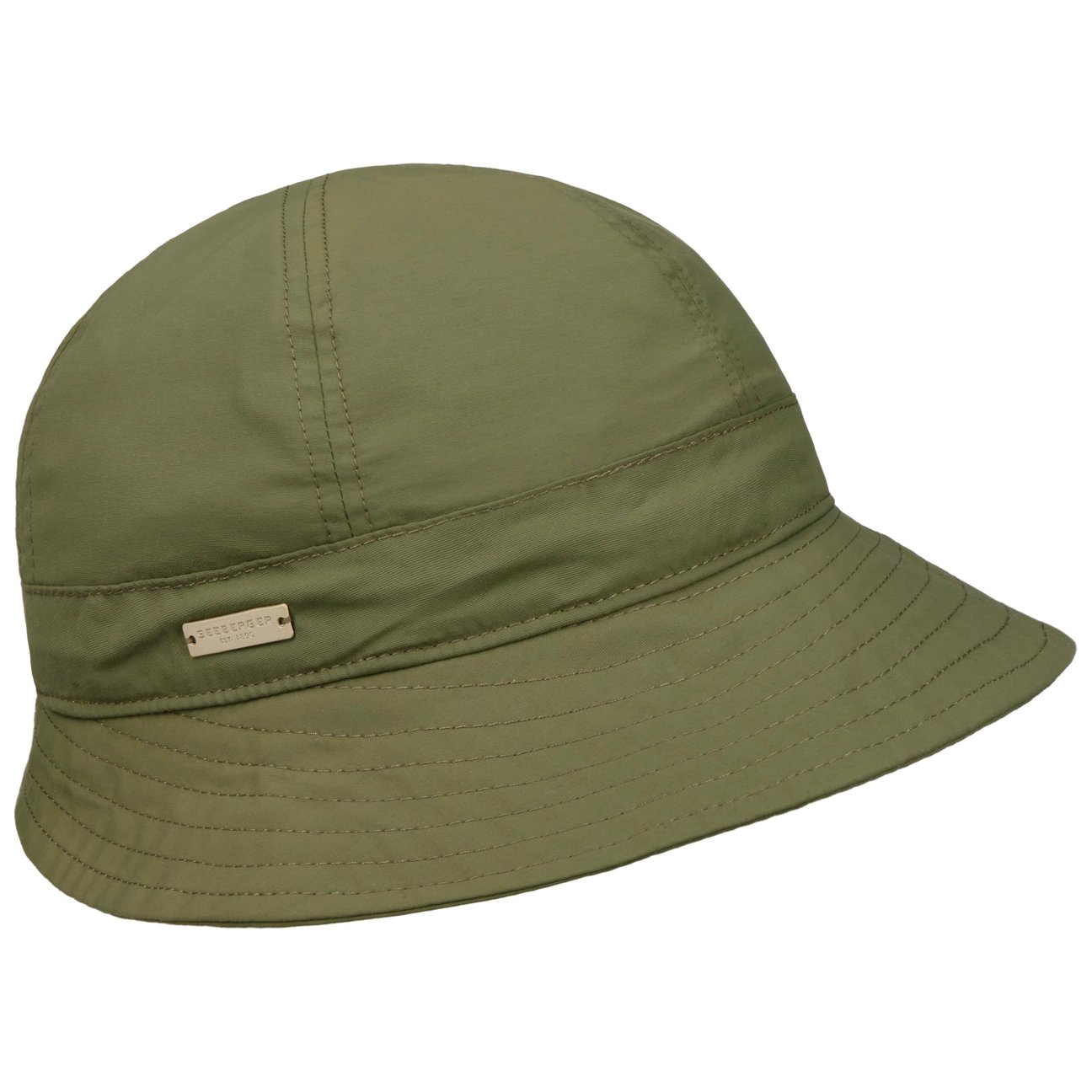 Seeberger Women's Olive Uni Anti-Rain Cloche Hat By