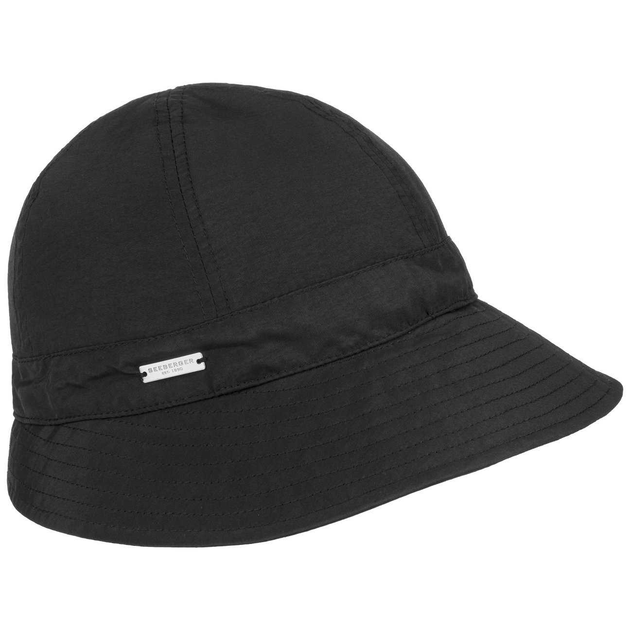 Seeberger Women's Black Uni Anti-Rain Cloche Hat By