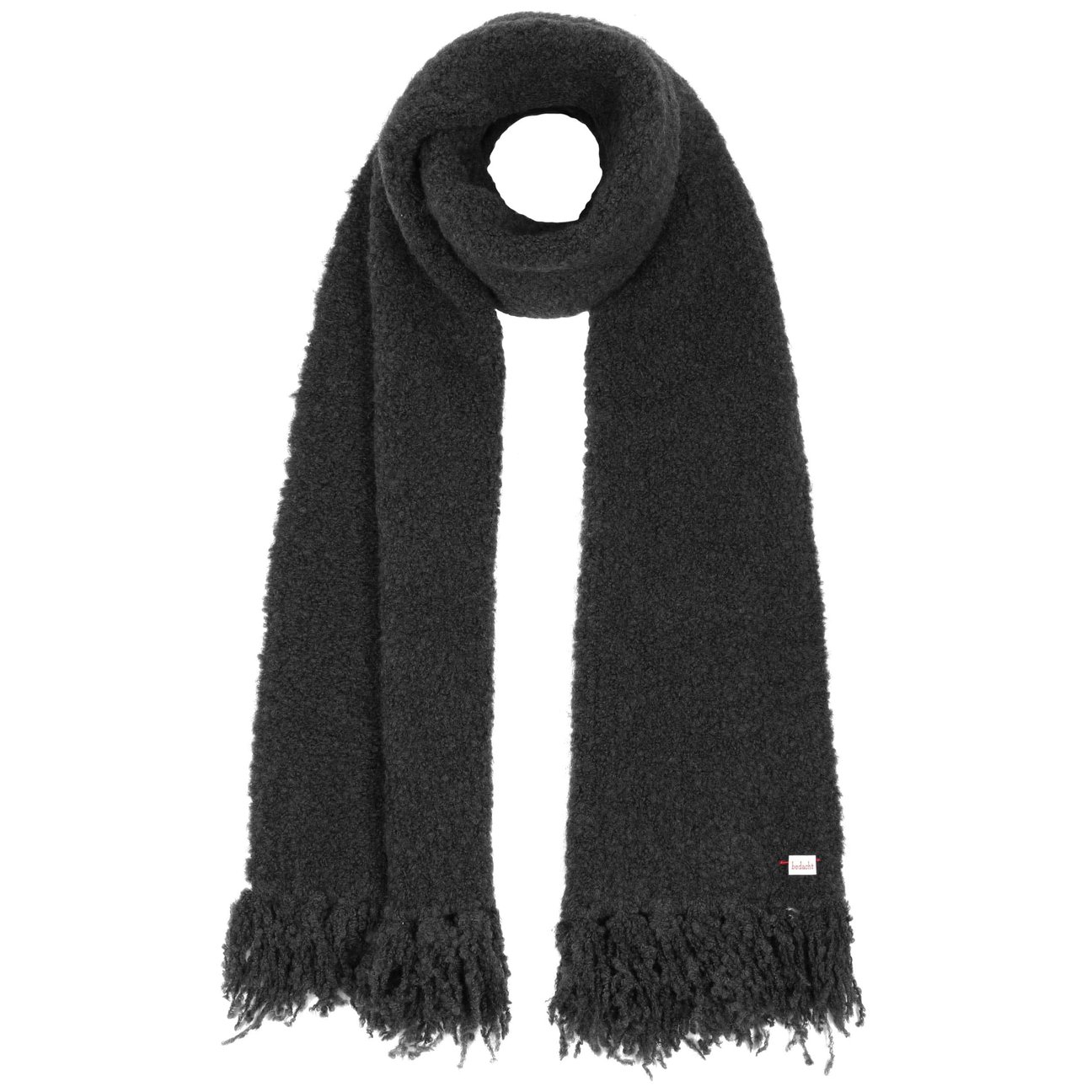 Bedacht Unisex Black Bratz Alpaca Wool Scarf By