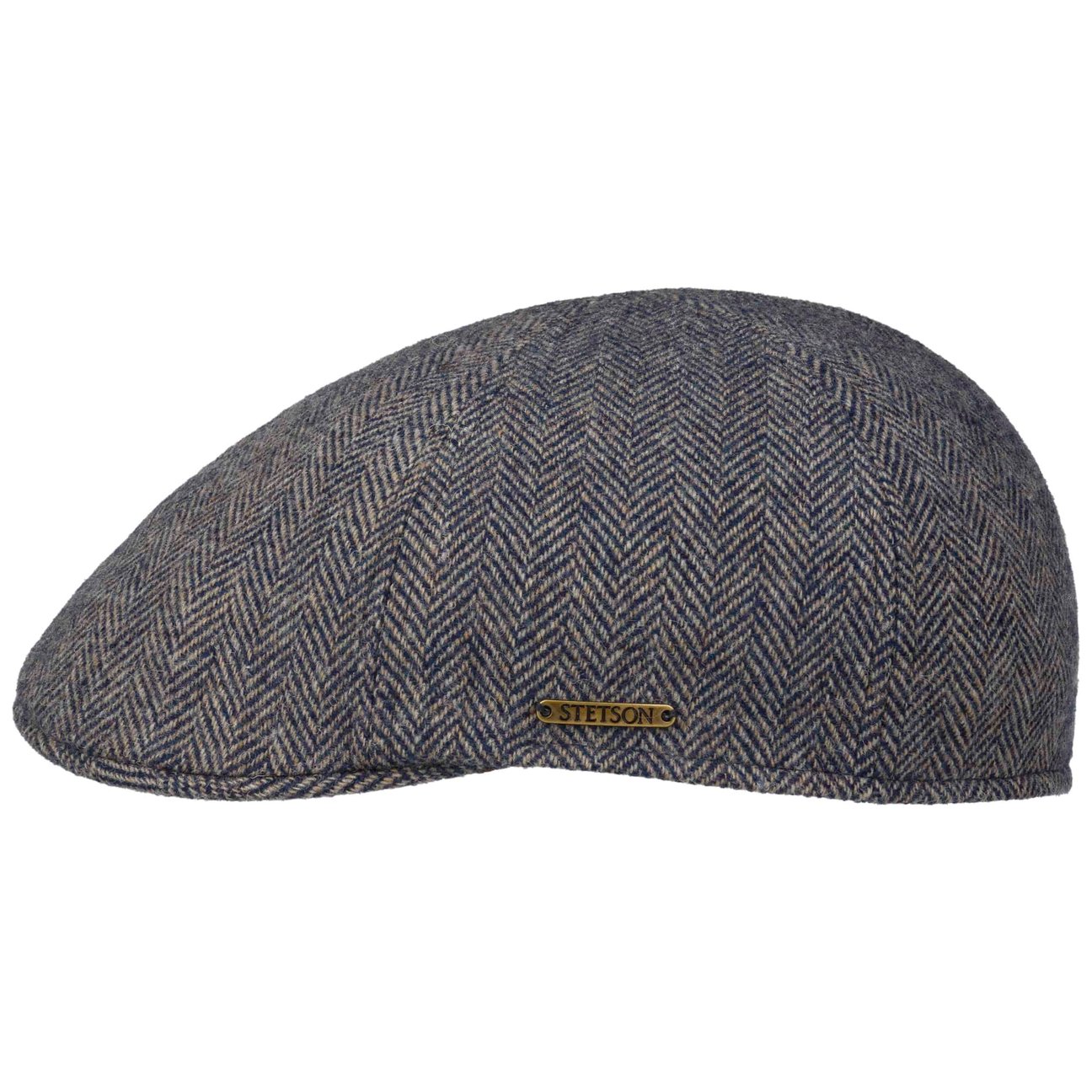 Stetson Men's Blue-Beige Texas Wool Herringbone Cap By