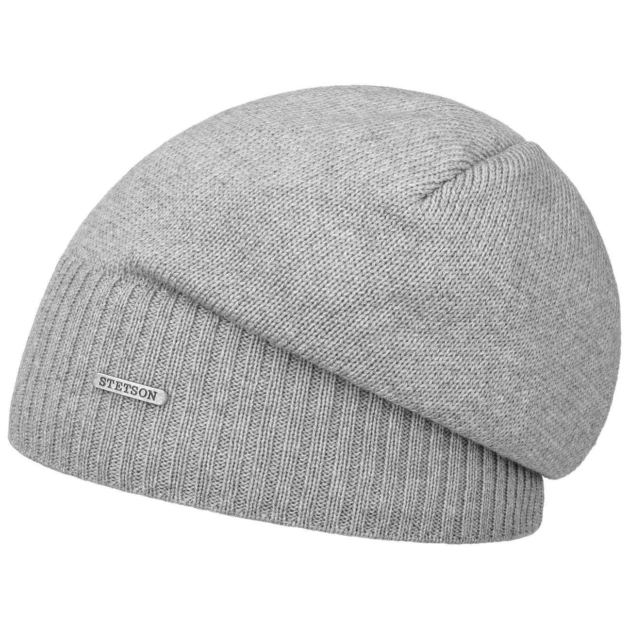 Stetson Women's Grey Wool Merino Oversize Beanie By