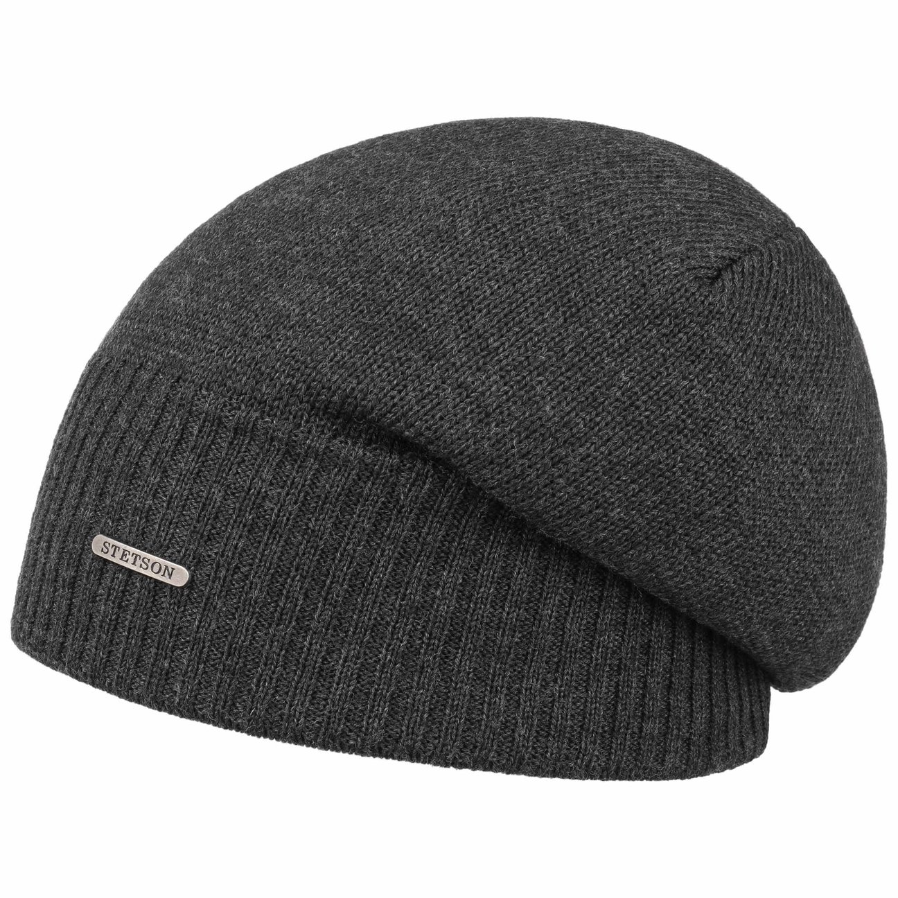 Stetson Women's Anthracite Wool Merino Oversize Beanie By