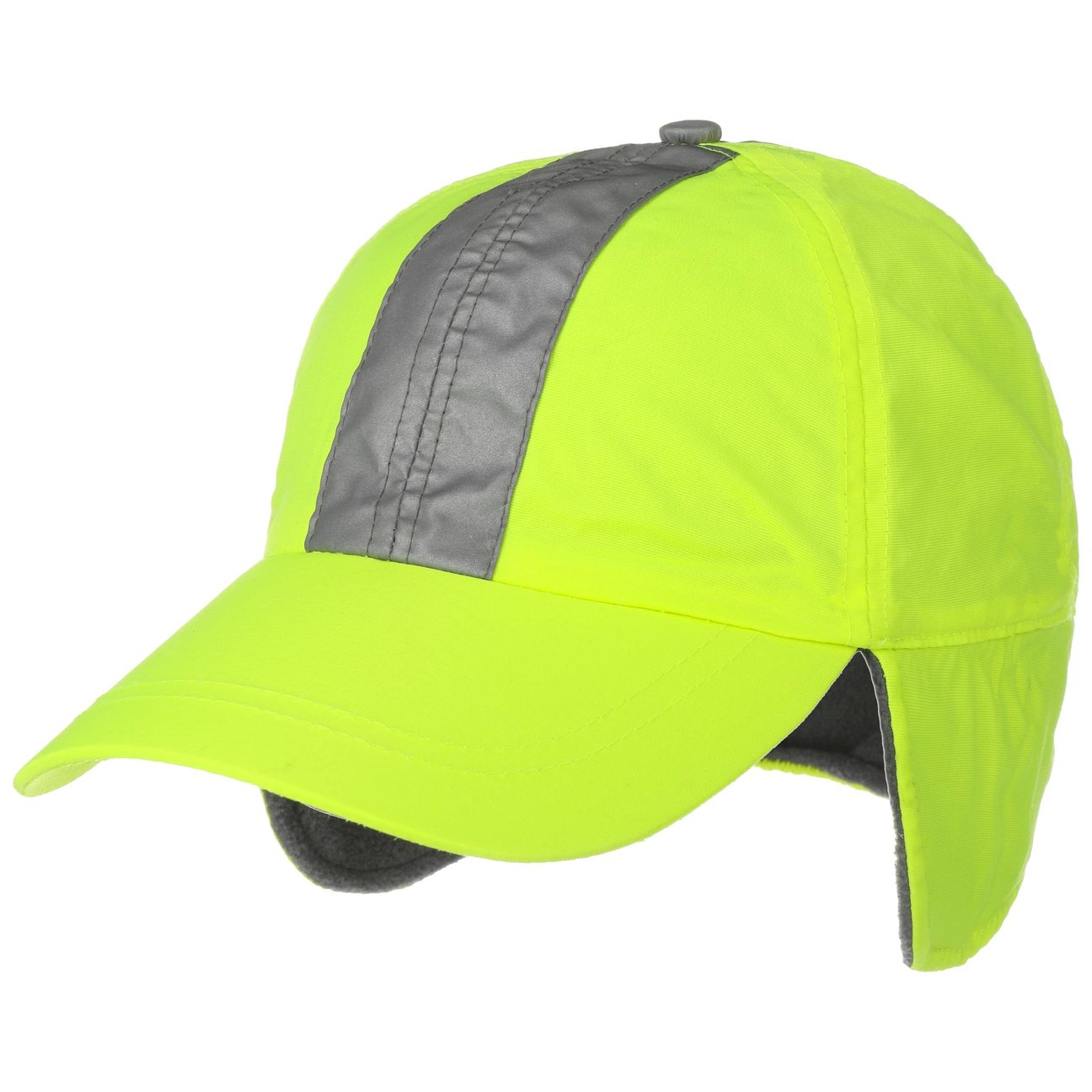 Lipodo Women's Neon Yellow Reflective Cap With Ear Flaps By