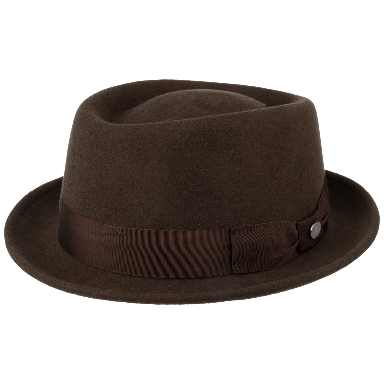 Lierys Unisex Brown Crushable Pork Pie Hat By