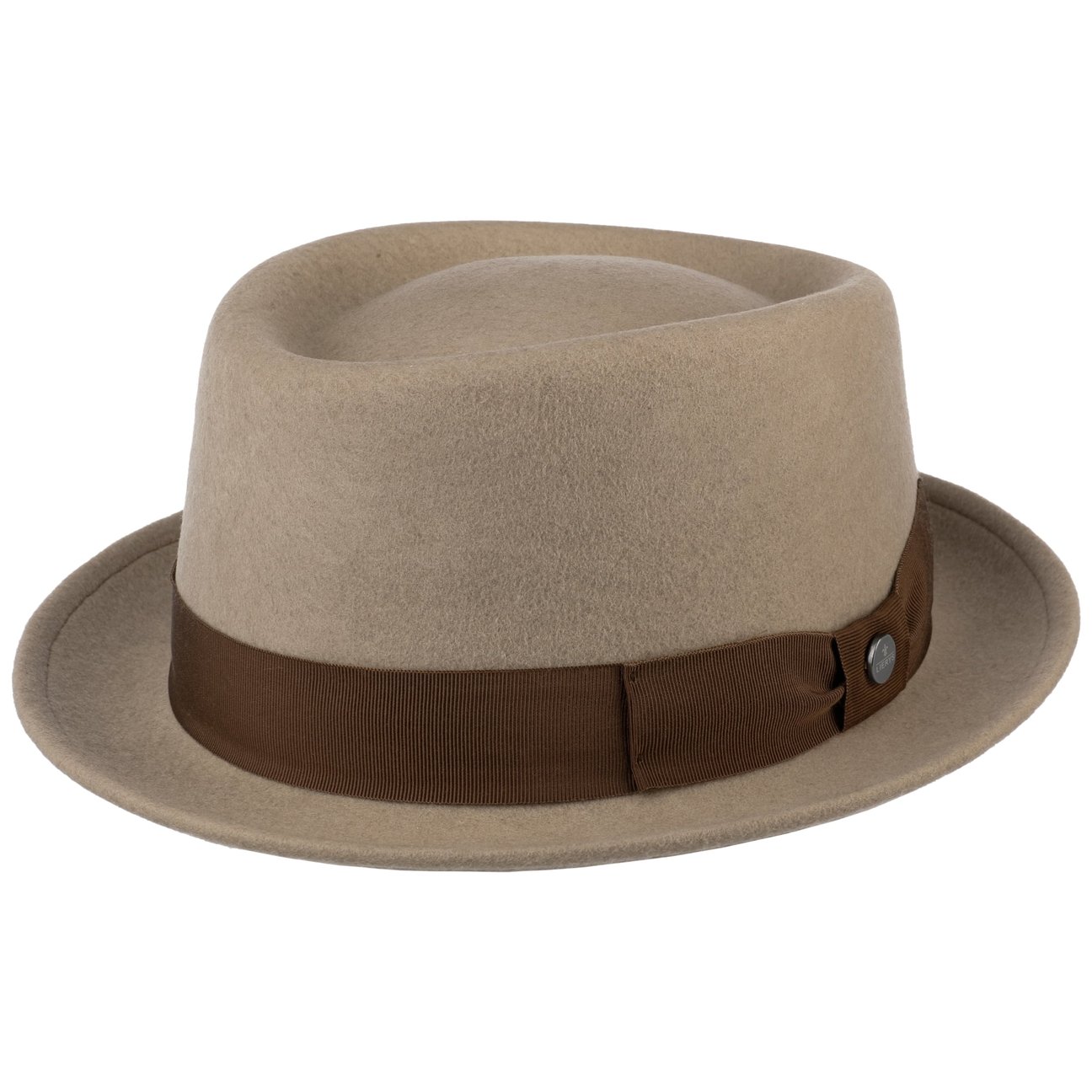 Lierys Unisex Beige Crushable Pork Pie Hat By
