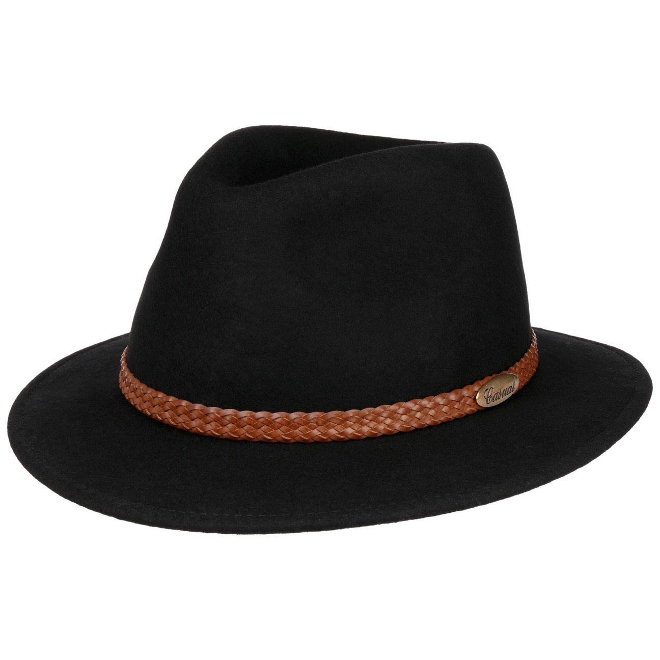 Lierys Black Casual Light Traveller Wool Felt Hat By
