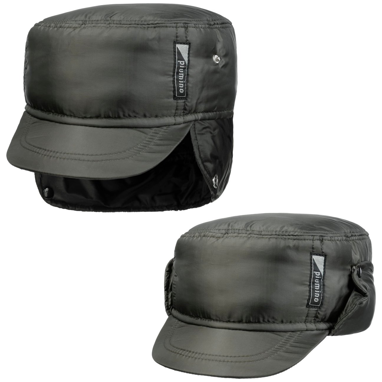 Lipodo Olive Piumino Army Cap With Ear Flaps By