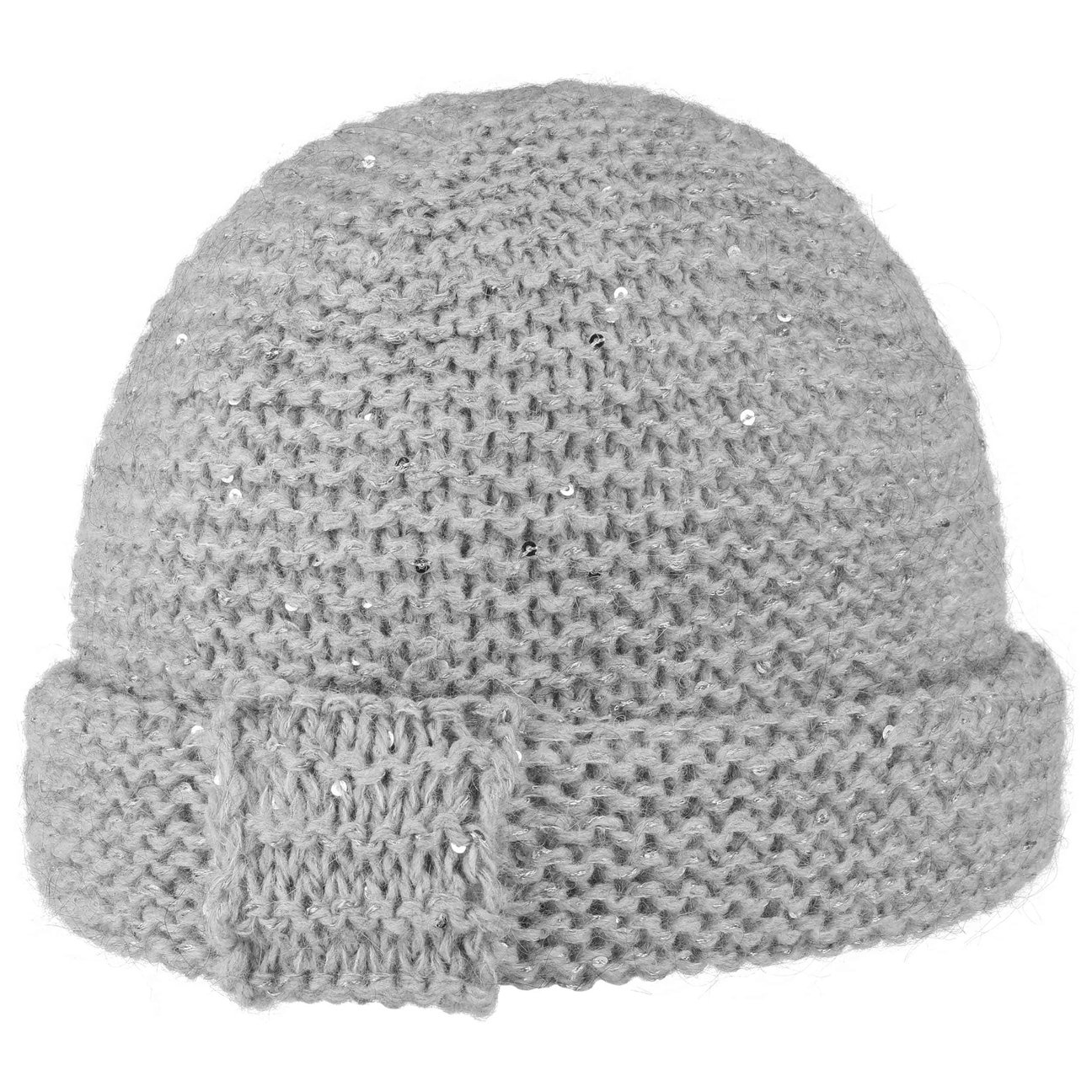 Lipodo Women's Grey Milinda Lurex Sequins Beanie By