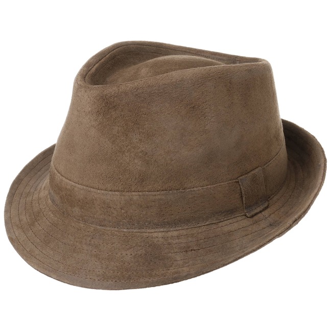 Smooth Trilby Leather Hat by Lipodo - 44,95