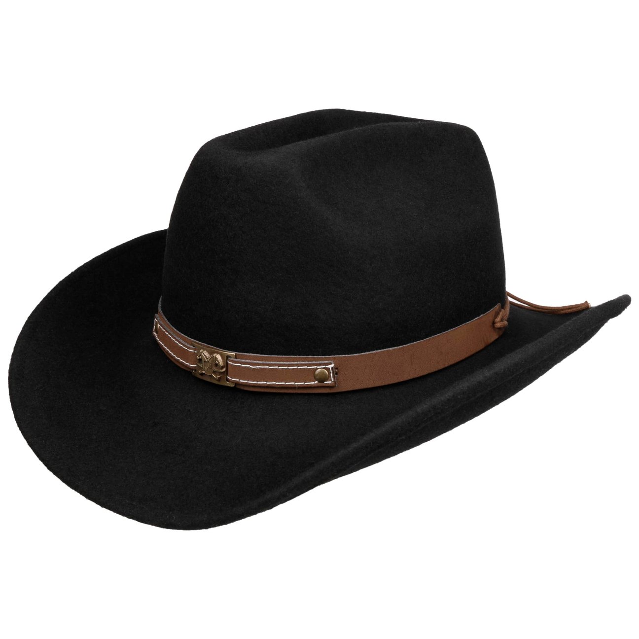 Lipodo Black Horses Cowboy Hat By