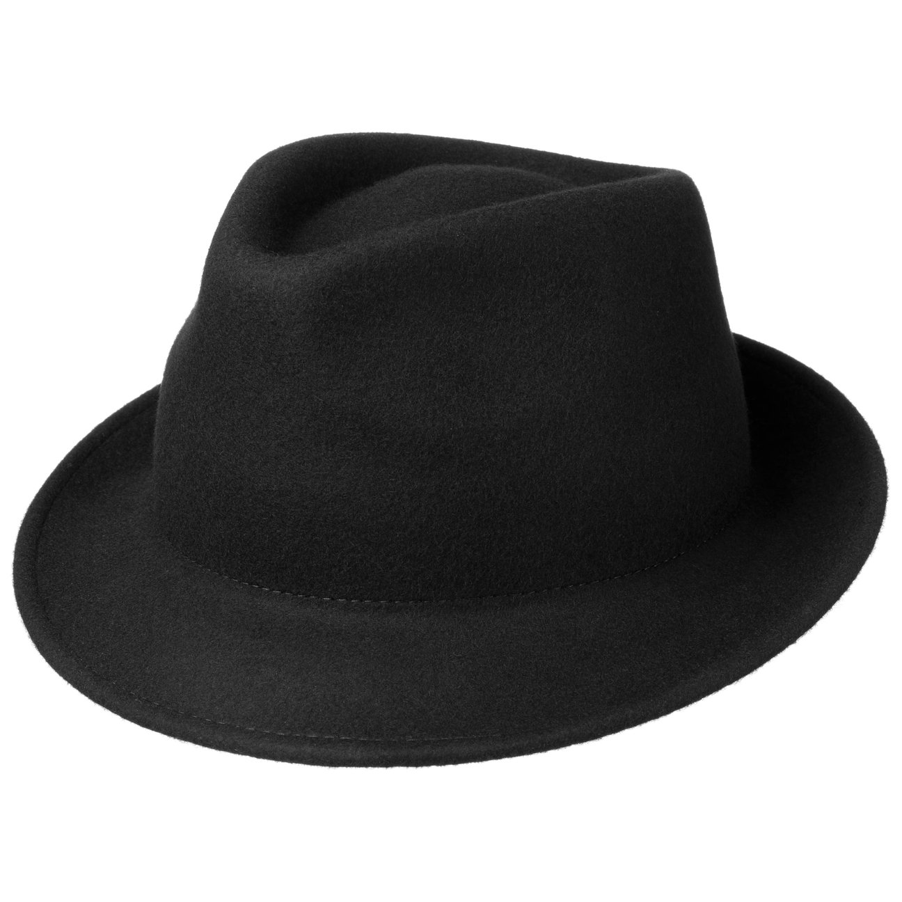 Lipodo Women's Black Uni Trilby Wool Felt Hat By