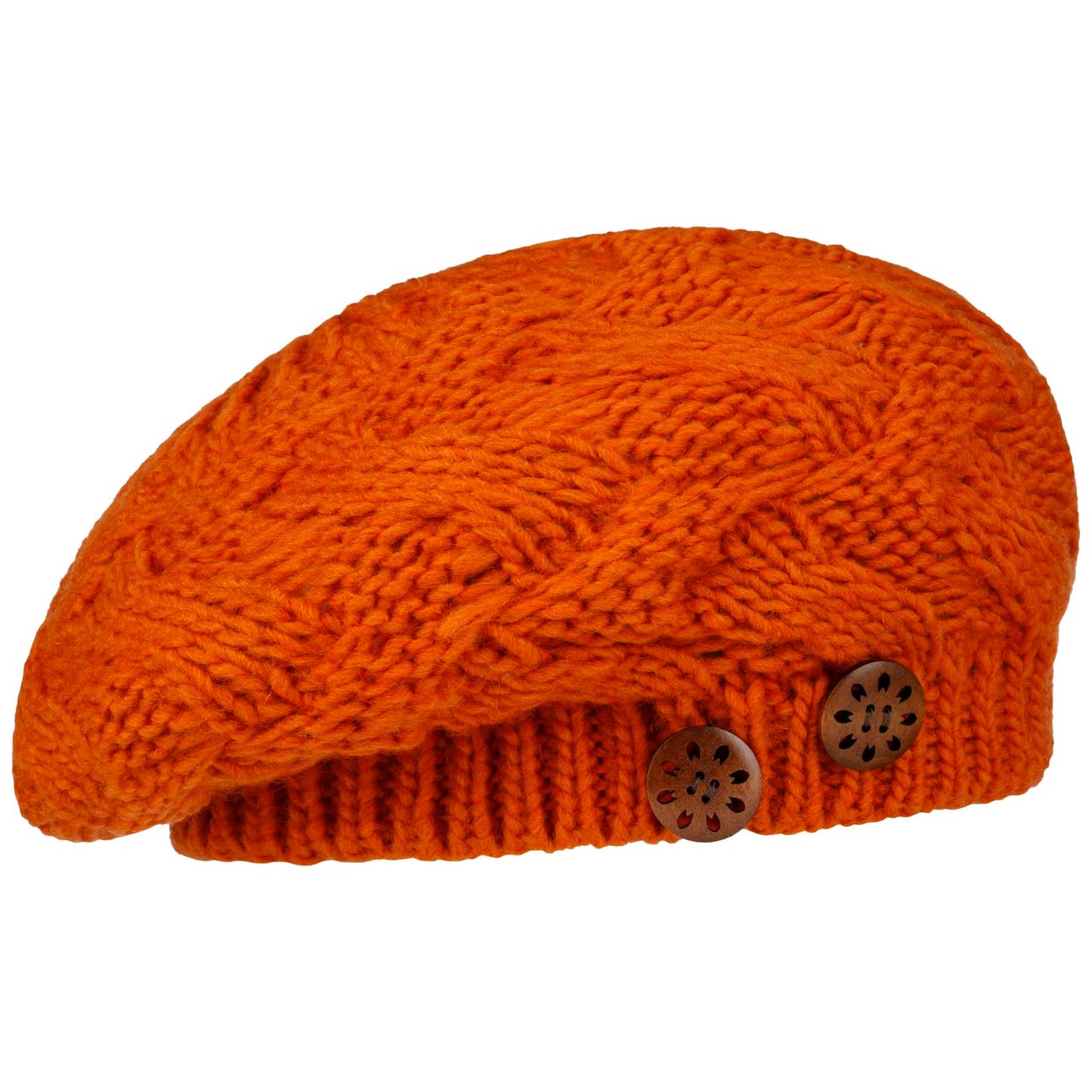 Lierys Women's Terracotta Jil Knit Beret With Buttons By
