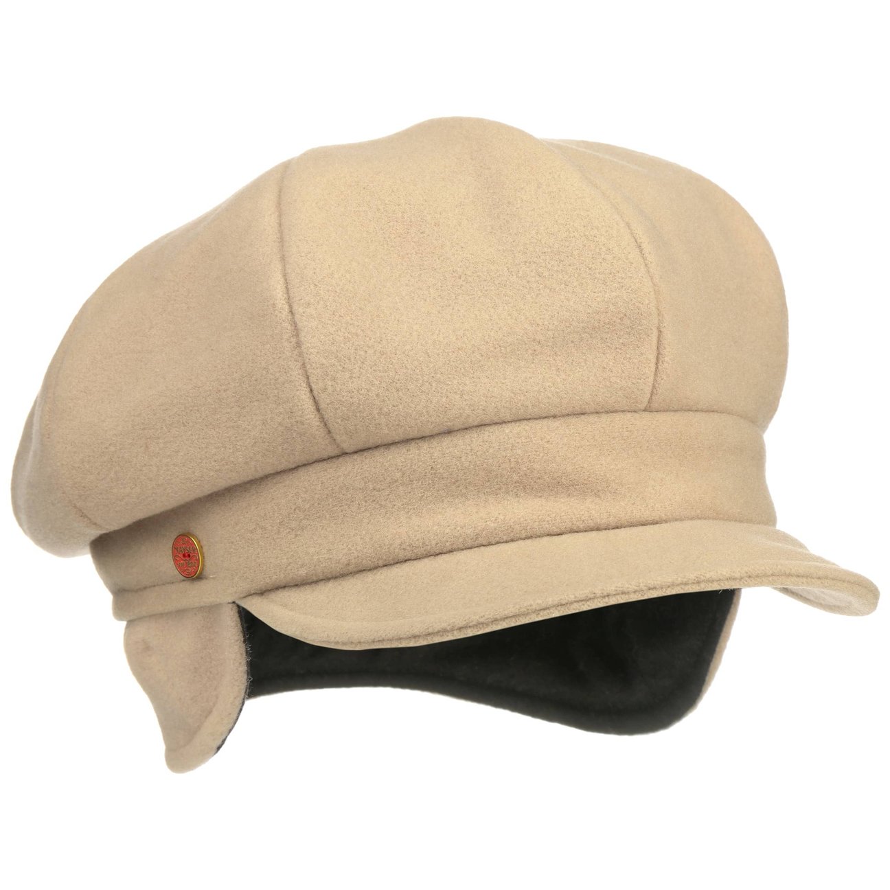 Mayser Girls Oatmeal Camilla Newsboy Cap With Ear Flaps By