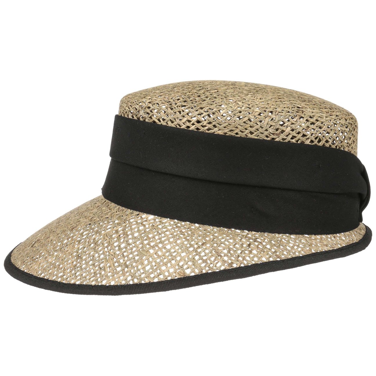 Lipodo Women's Nature-Black Breezy Straw Cap By