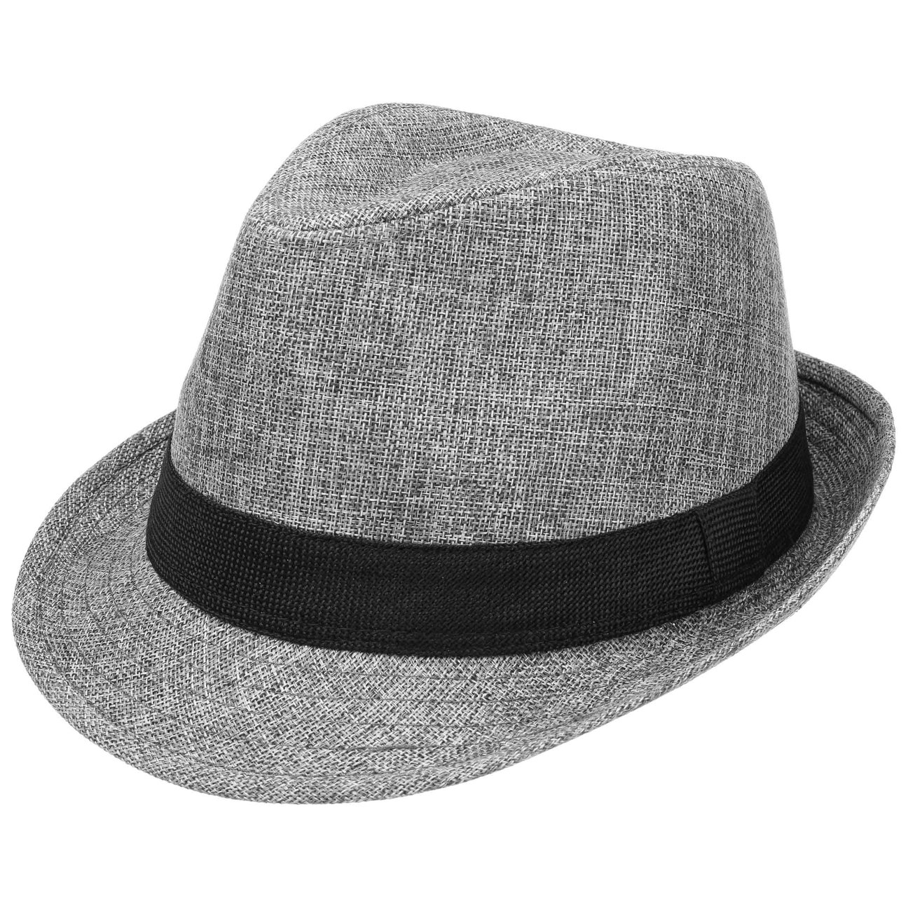 Lipodo Women's Grey-Mottled Mélange Trilby Cloth Hat By