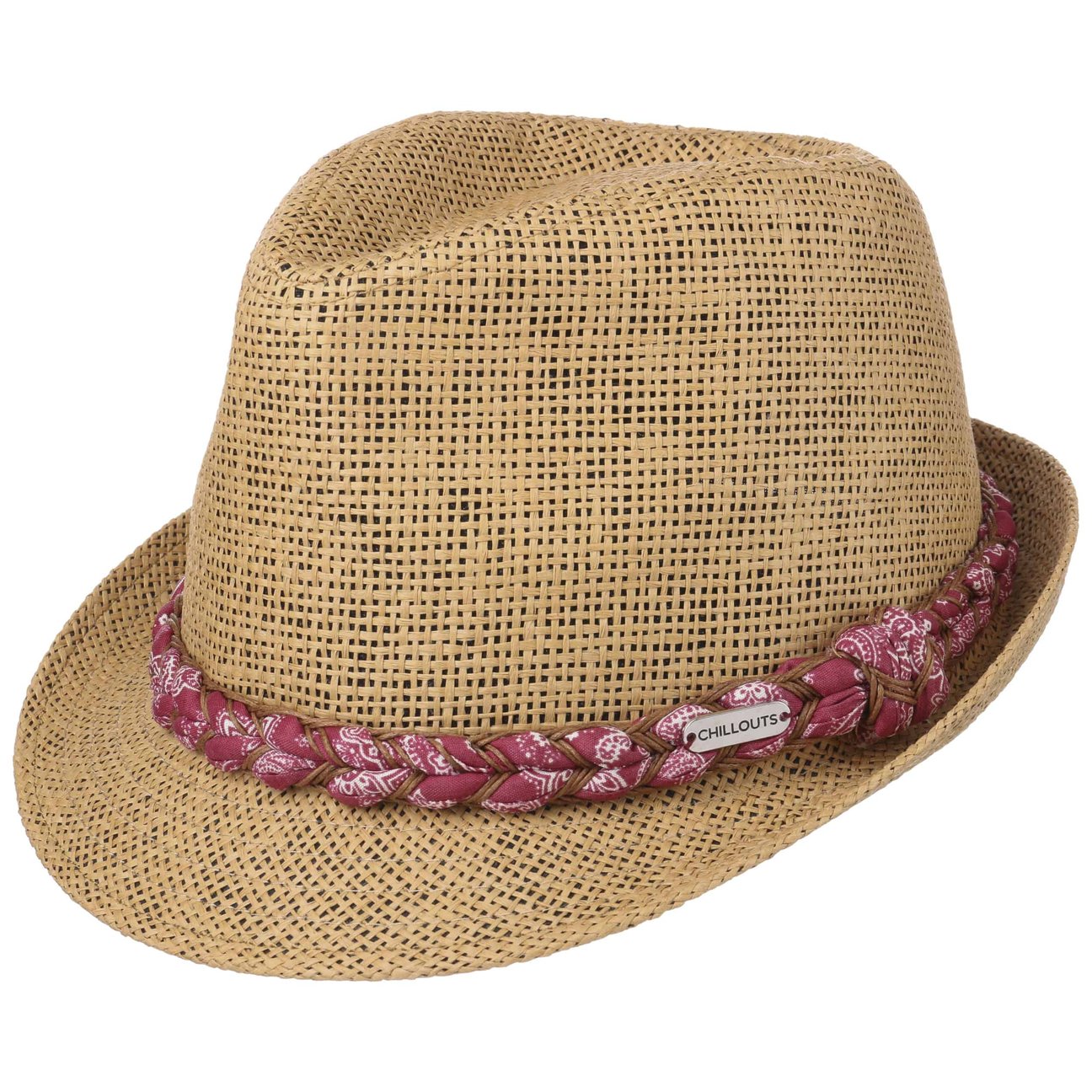 Chillouts Unisex Brown Labasa Trilby Straw Hat By