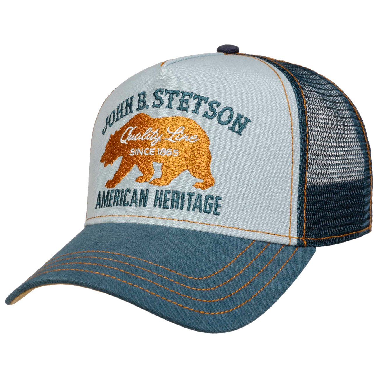 Stetson Blue Jbs-Bear Trucker Cap By