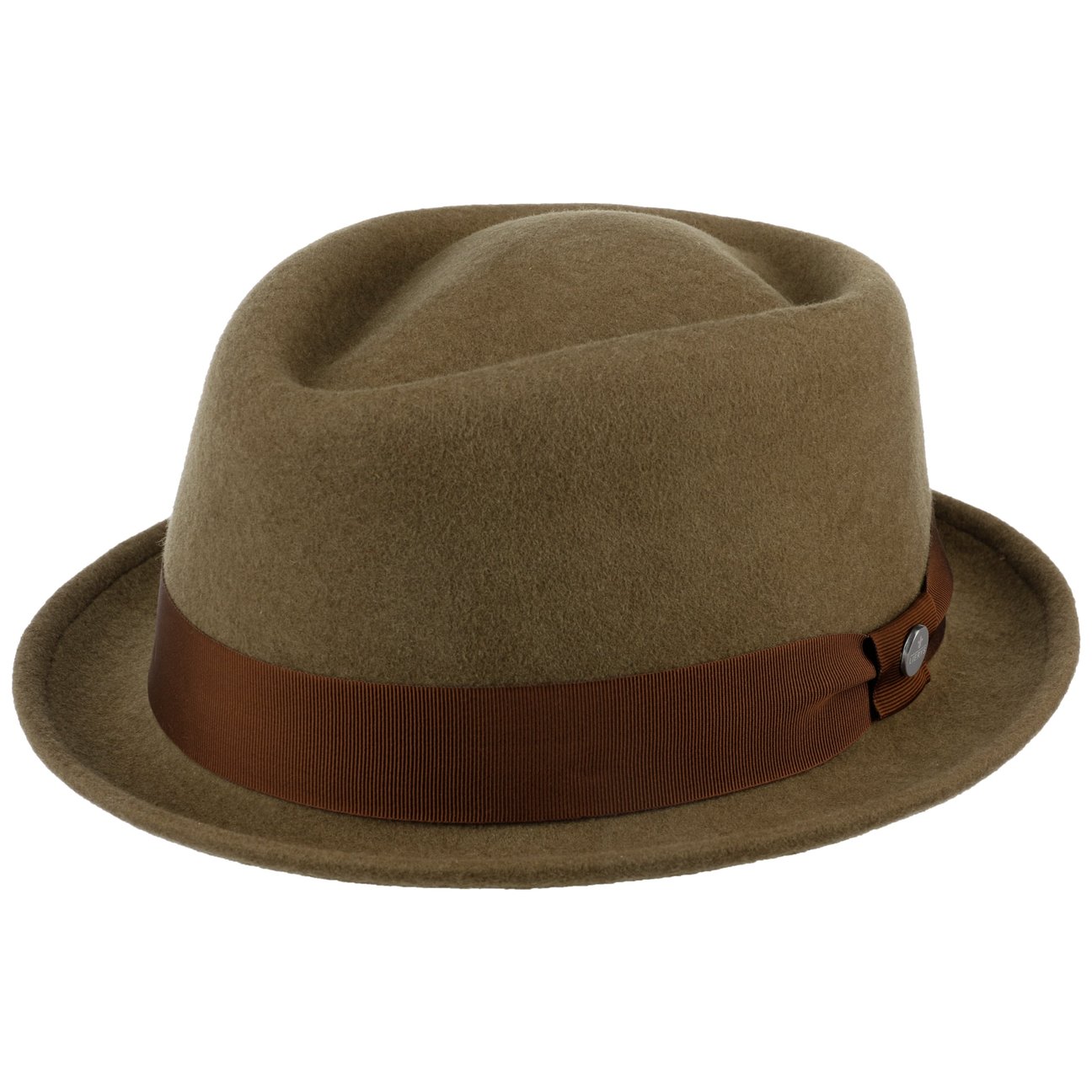 Lierys Women's Olive Classic Pork Pie Wool Felt Hat By