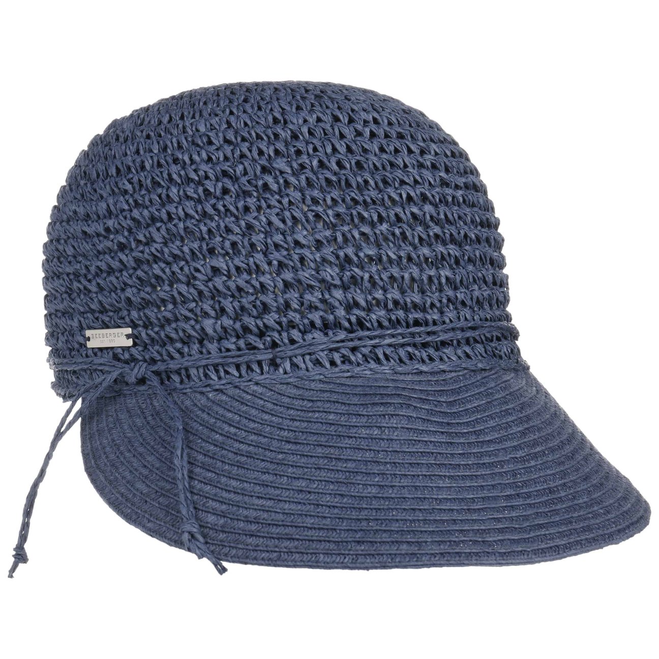 Seeberger Unisex Navy Uni Rollable Crochet Cap By