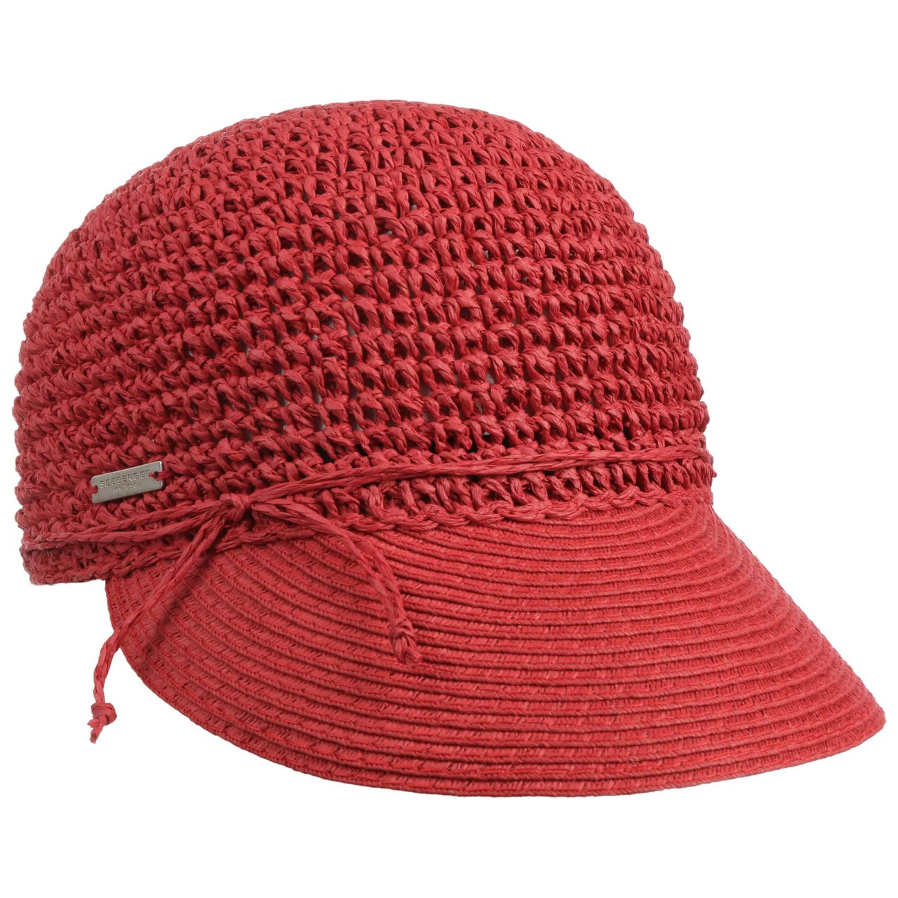Seeberger Unisex Red Uni Rollable Crochet Cap By