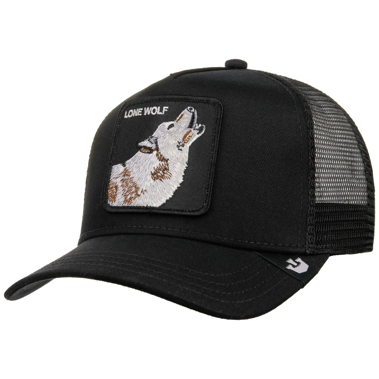 Goorin Bros. Men's Black Lone Wolf Trucker Cap By