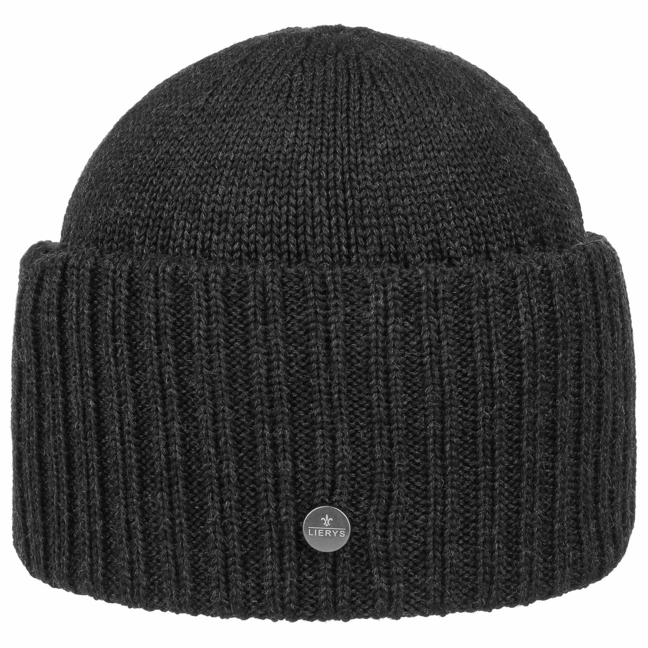 Lierys Women's Anthracite Big Cuff Merino Hat By