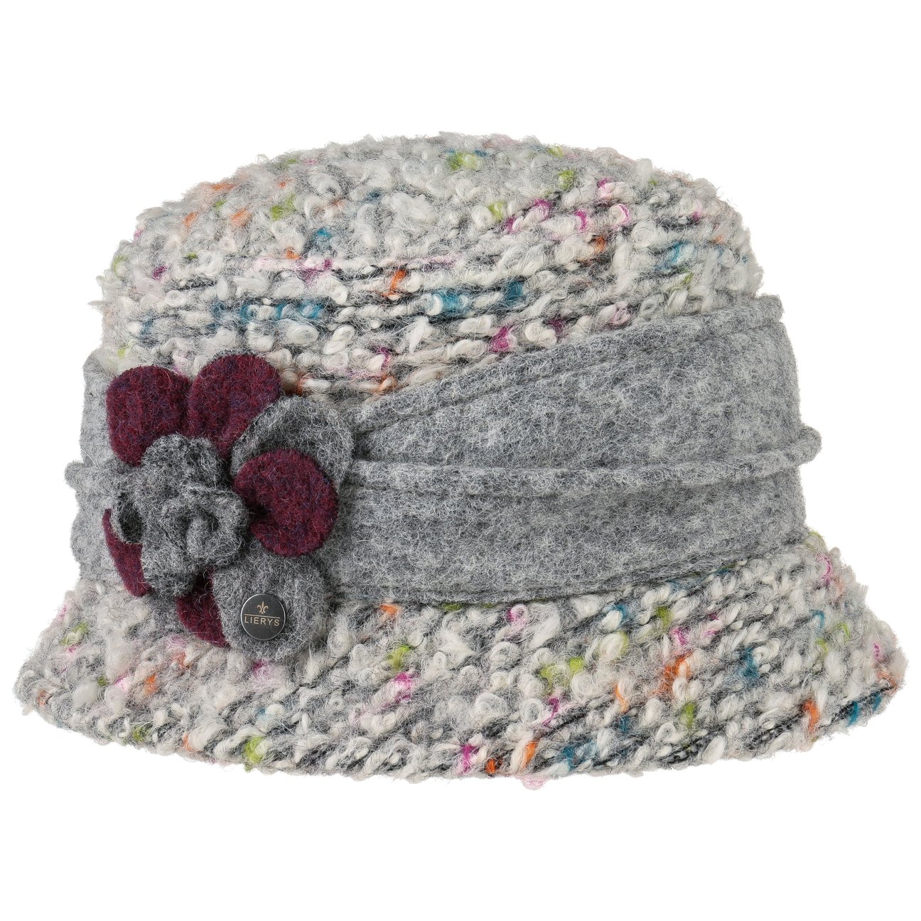 Lierys Women's Light Grey Colourtouch Wool Hat By