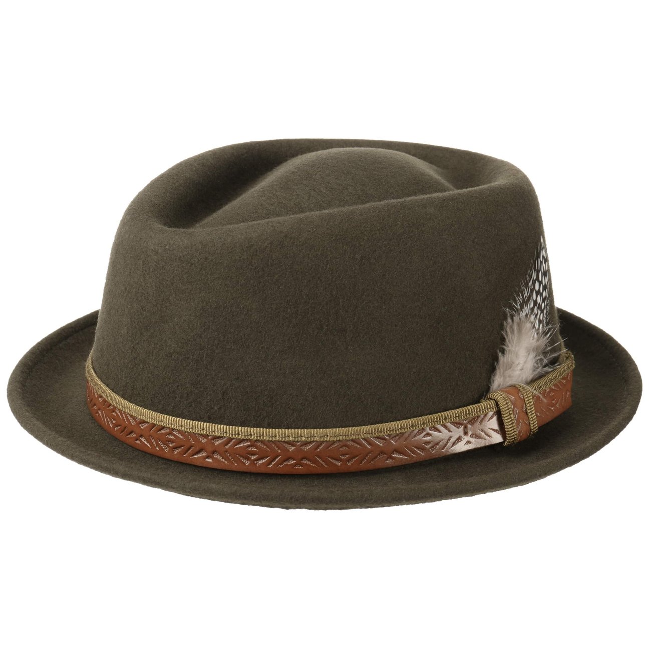 Lierys Women's Olive Galveston Pork Pie Hat By