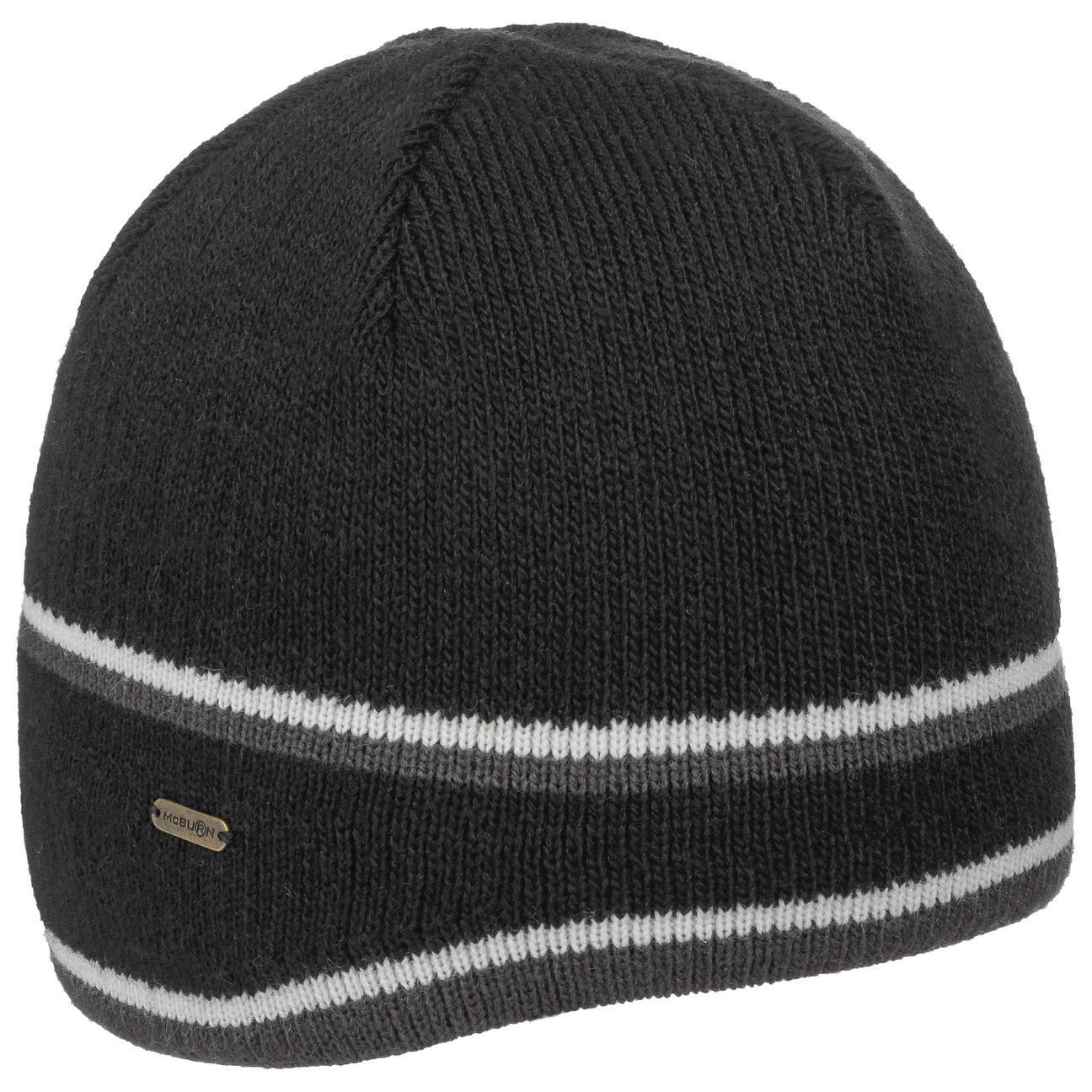 Mcburn Women's Black Beanie Hat With Ear Protection By
